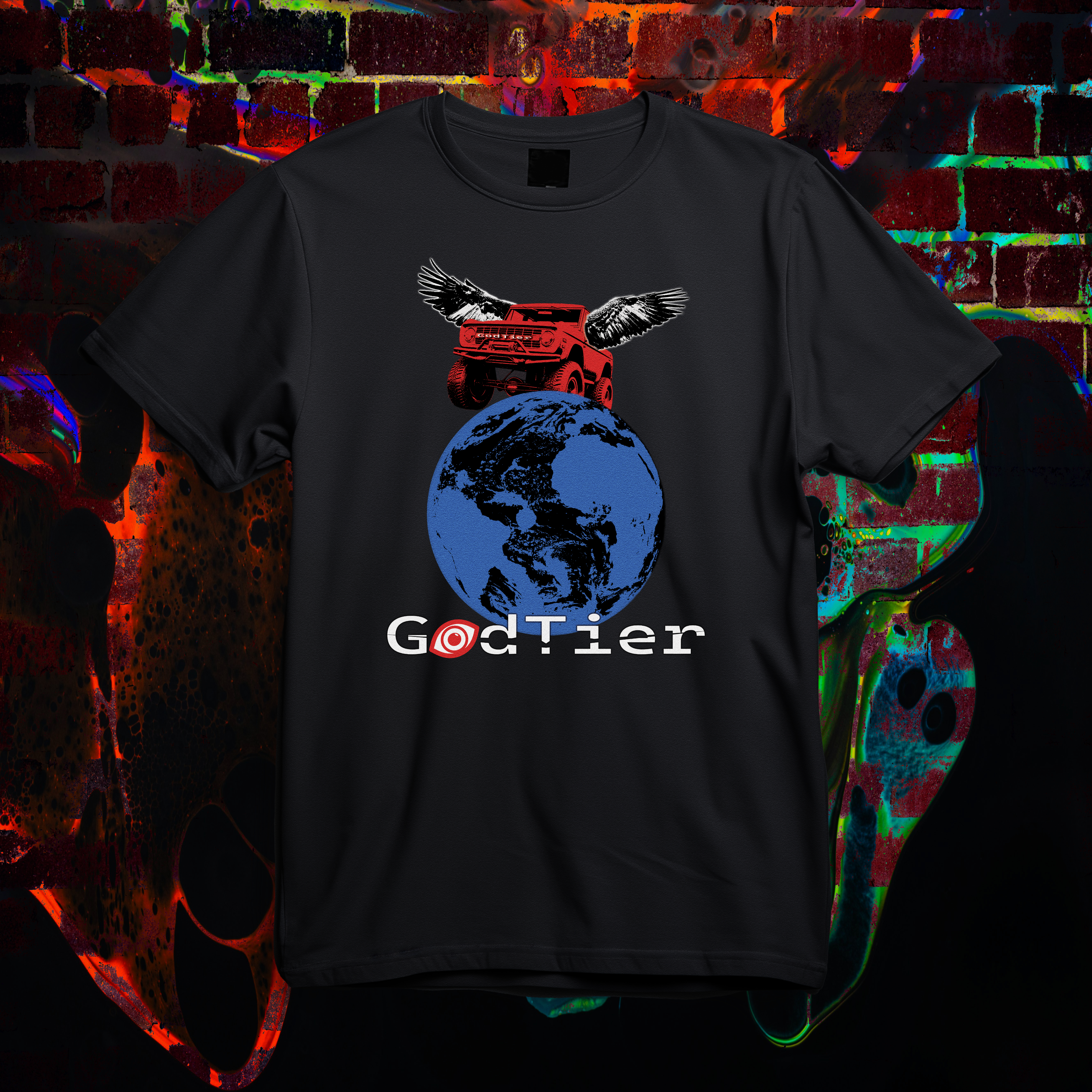 GodTier Flying SUV-Unisex Garment-Dyed T-shirt
