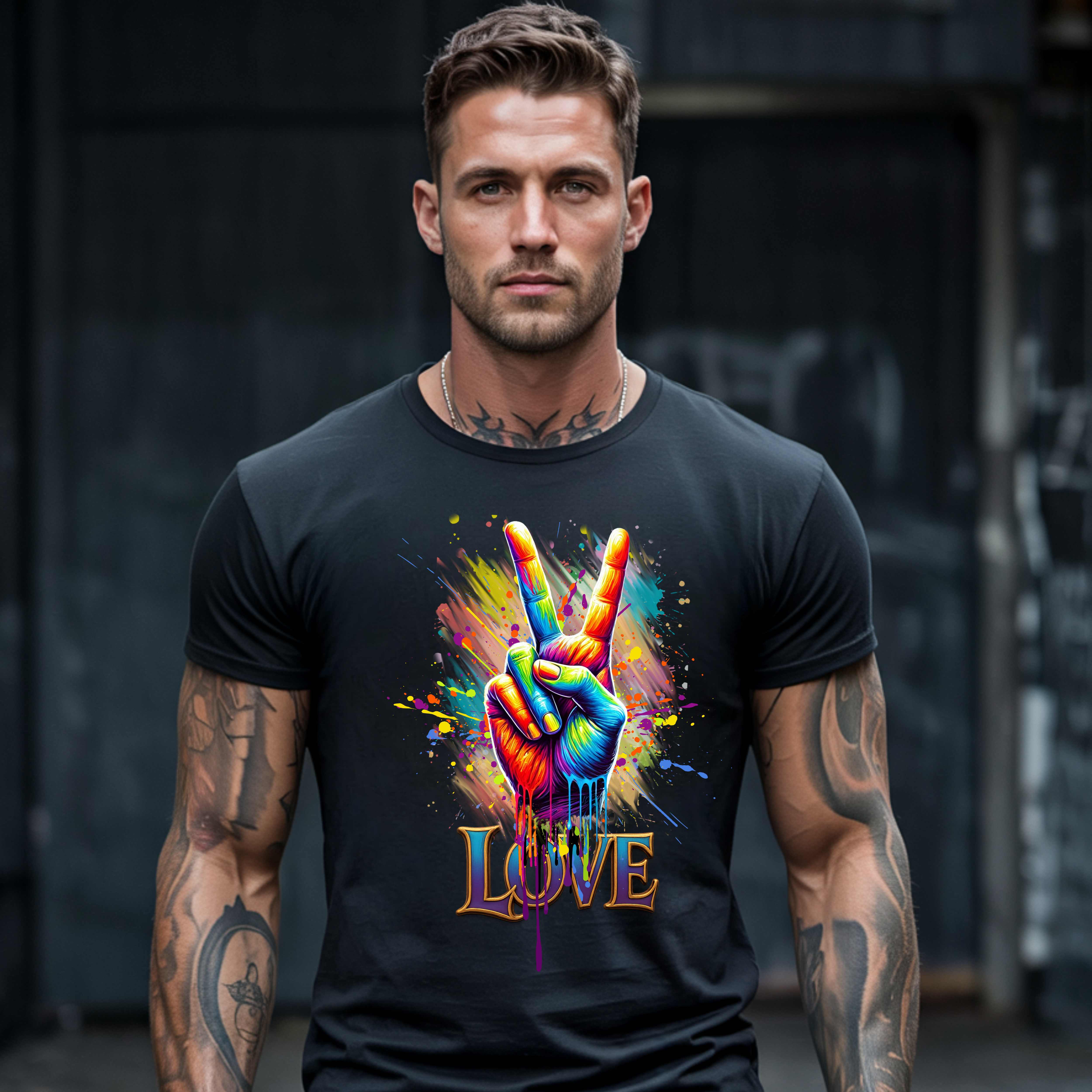 Colorful Love Graphic Unisex Heavy Cotton Tee