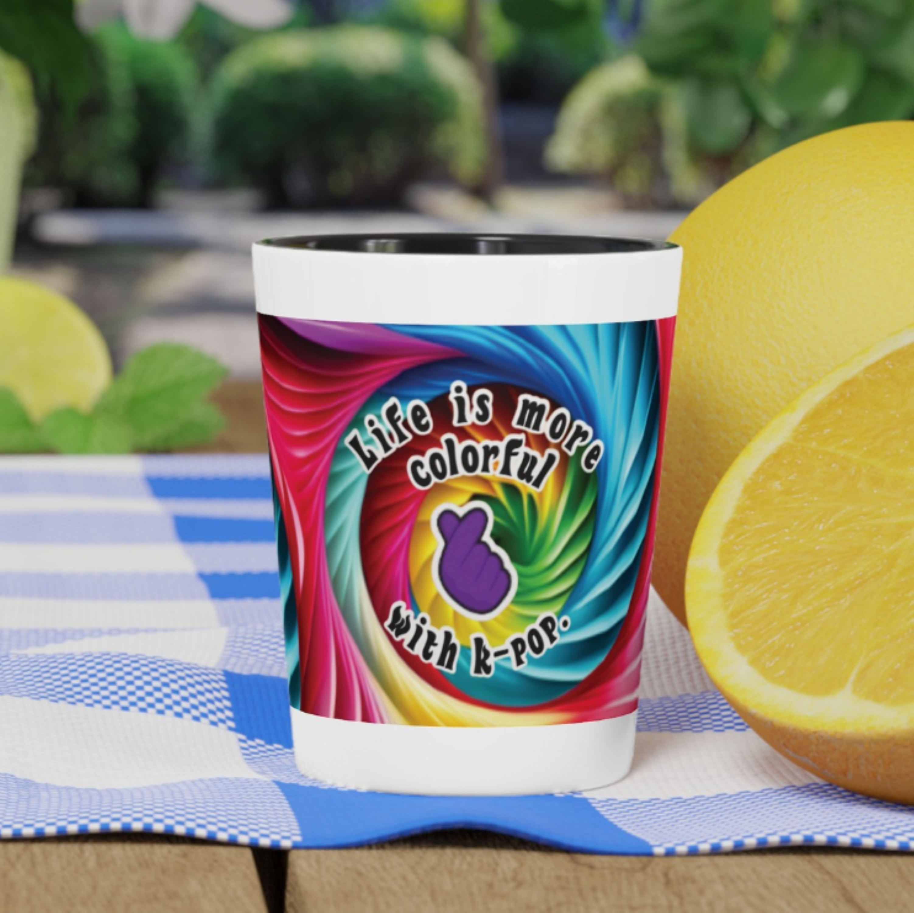 Life is More colorful With K-pop tie dye Shot Glass