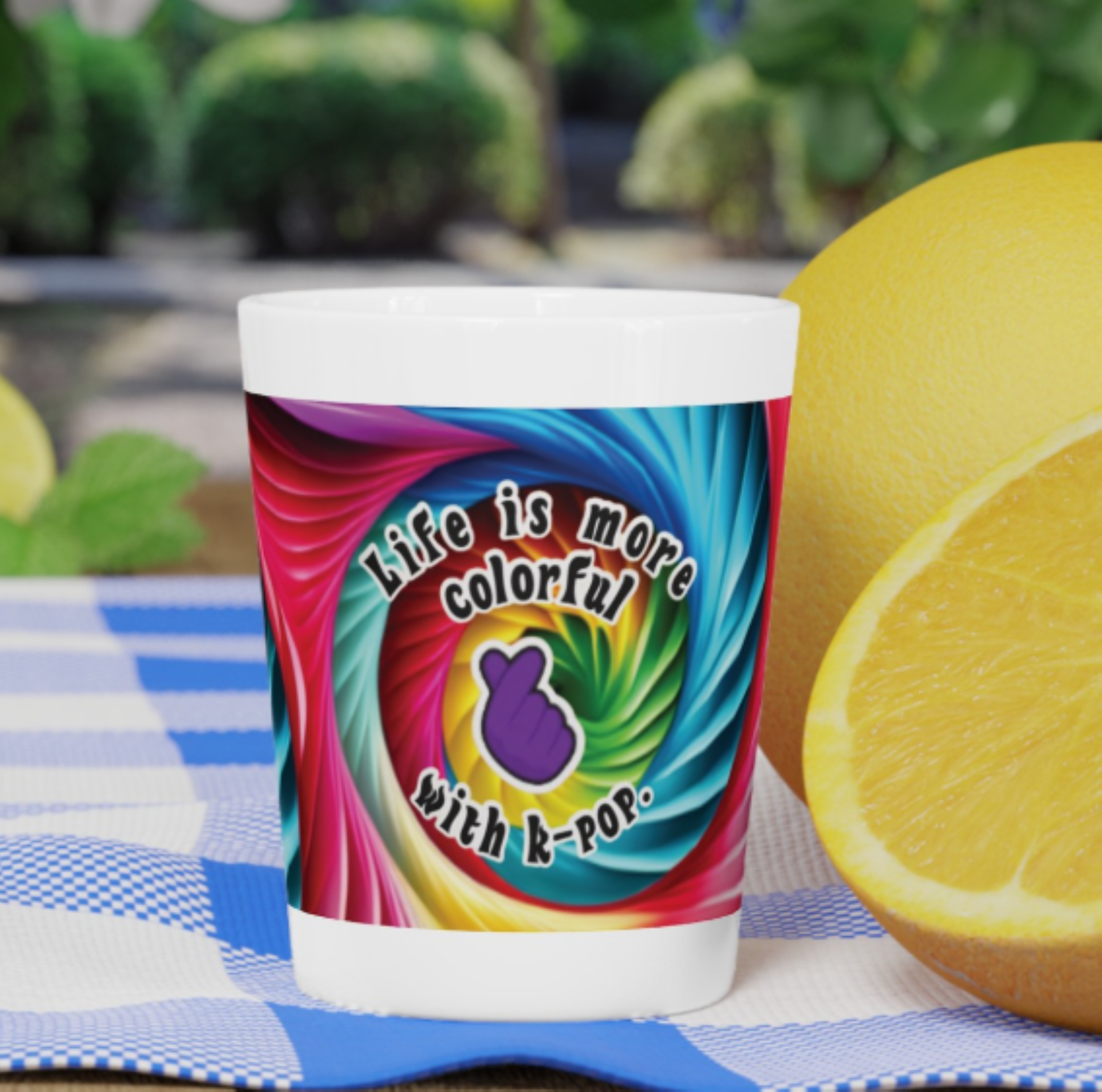 Life is More colorful With K-pop tie dye Shot Glass product thumbnail image Life is More colorful With K-pop tie dye Shot Glass product thumbnail image