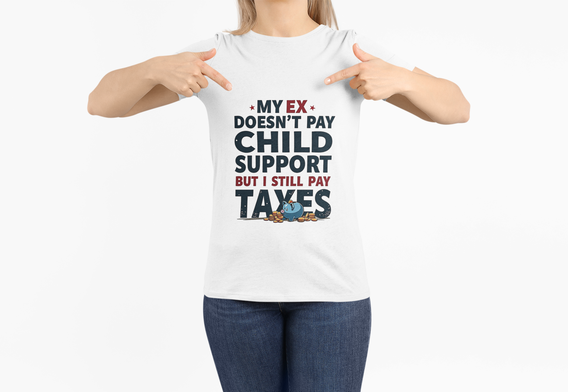 My Ex Doesn't Pay Child Support - Funny Unisex Softstyle T-Shirt product thumbnail image My Ex Doesn't Pay Child Support - Funny Unisex Softstyle T-Shirt product thumbnail image