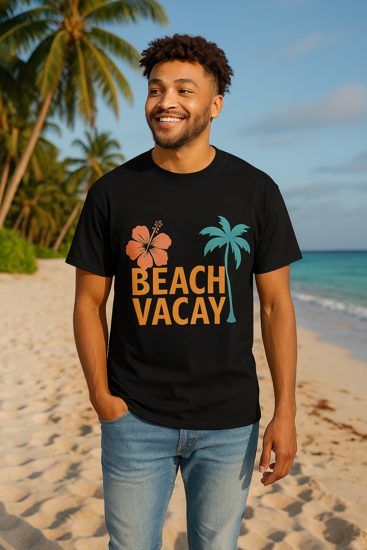 Beach Vacay T-Shirt Tropical Summer Tee Vacation Shirt Retro Beachwear Island Life Graphic Shirt Palm Tree Hibiscus Unisex Tee product thumbnail image Beach Vacay T-Shirt Tropical Summer Tee Vacation Shirt Retro Beachwear Island Life Graphic Shirt Palm Tree Hibiscus Unisex Tee product thumbnail image