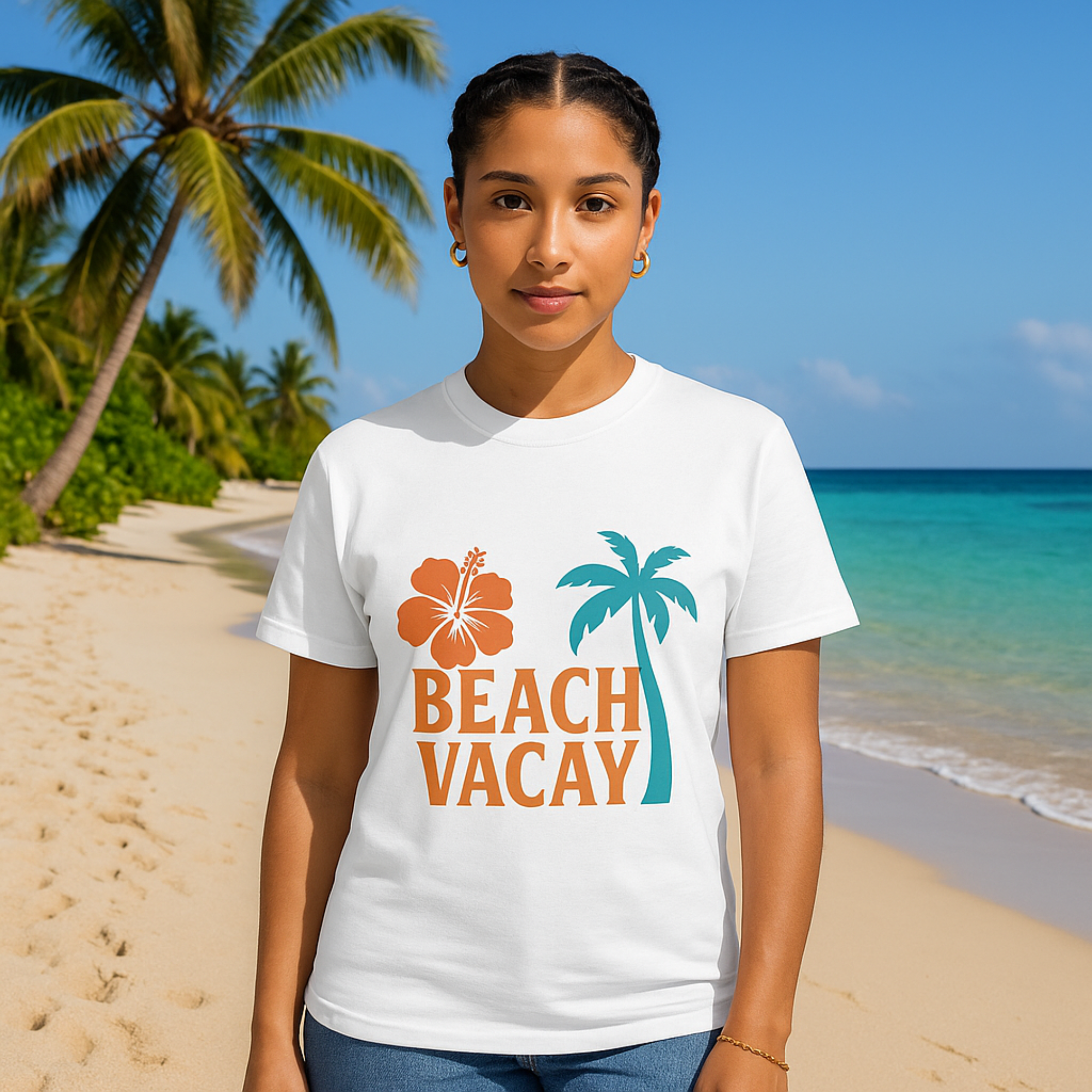 Beach Vacay T-Shirt Tropical Summer Tee Vacation Shirt Retro Beachwear Island Life Graphic Shirt Palm Tree Hibiscus Unisex Tee product thumbnail image Beach Vacay T-Shirt Tropical Summer Tee Vacation Shirt Retro Beachwear Island Life Graphic Shirt Palm Tree Hibiscus Unisex Tee product thumbnail image