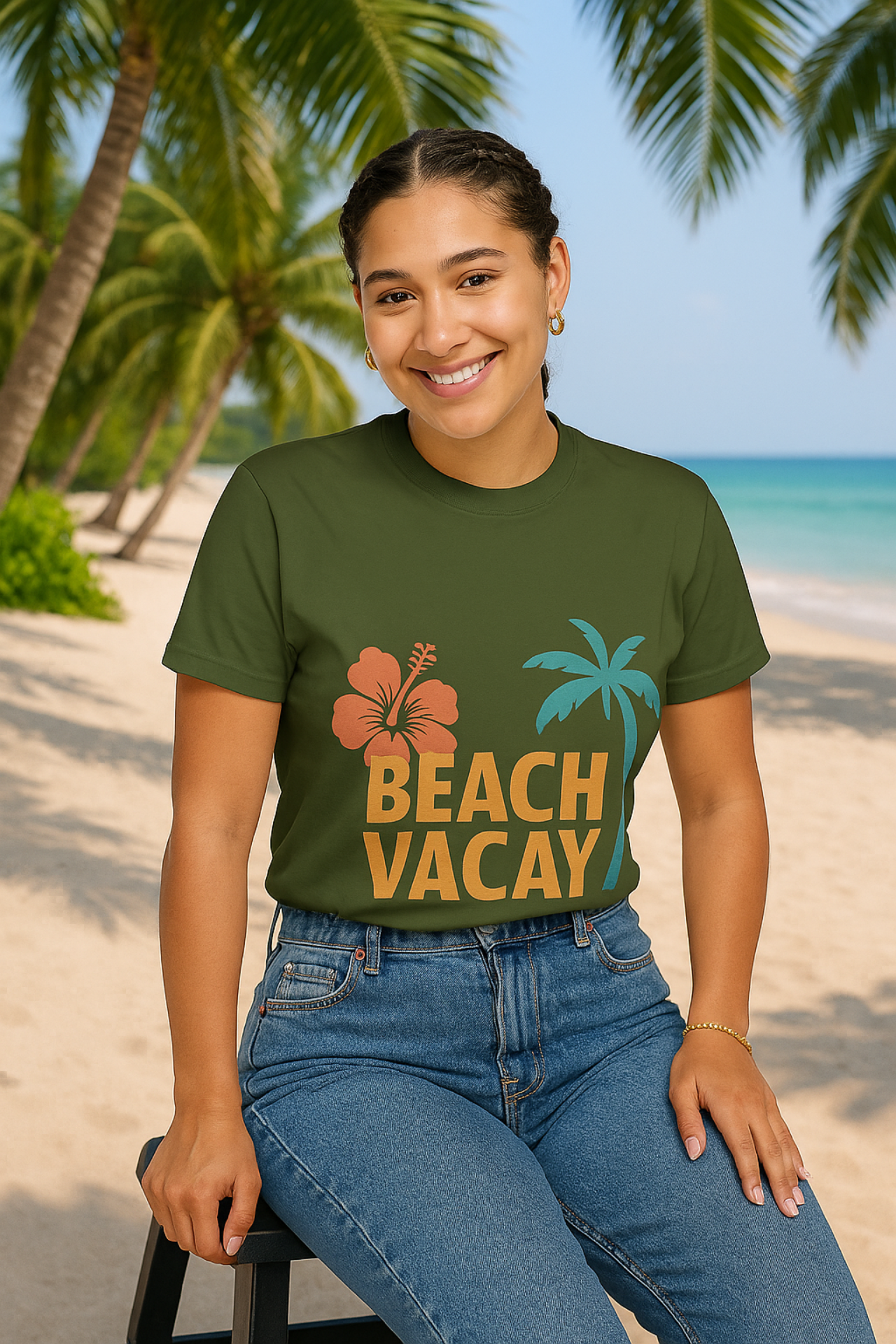 Beach Vacay T-Shirt Tropical Summer Tee Vacation Shirt Retro Beachwear Island Life Graphic Shirt Palm Tree Hibiscus Unisex Tee product thumbnail image Beach Vacay T-Shirt Tropical Summer Tee Vacation Shirt Retro Beachwear Island Life Graphic Shirt Palm Tree Hibiscus Unisex Tee product thumbnail image