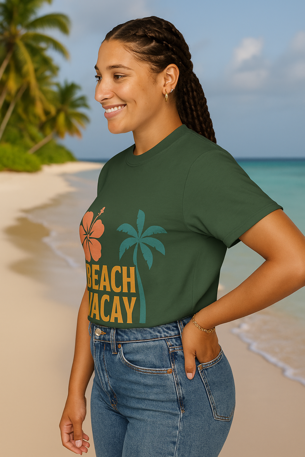 Beach Vacay T-Shirt Tropical Summer Tee Vacation Shirt Retro Beachwear Island Life Graphic Shirt Palm Tree Hibiscus Unisex Tee product thumbnail image Beach Vacay T-Shirt Tropical Summer Tee Vacation Shirt Retro Beachwear Island Life Graphic Shirt Palm Tree Hibiscus Unisex Tee product thumbnail image