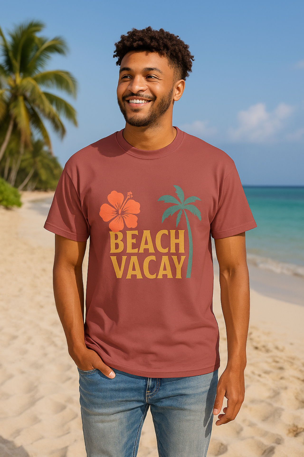 Beach Vacay T-Shirt Tropical Summer Tee Vacation Shirt Retro Beachwear Island Life Graphic Shirt Palm Tree Hibiscus Unisex Tee product thumbnail image Beach Vacay T-Shirt Tropical Summer Tee Vacation Shirt Retro Beachwear Island Life Graphic Shirt Palm Tree Hibiscus Unisex Tee product thumbnail image