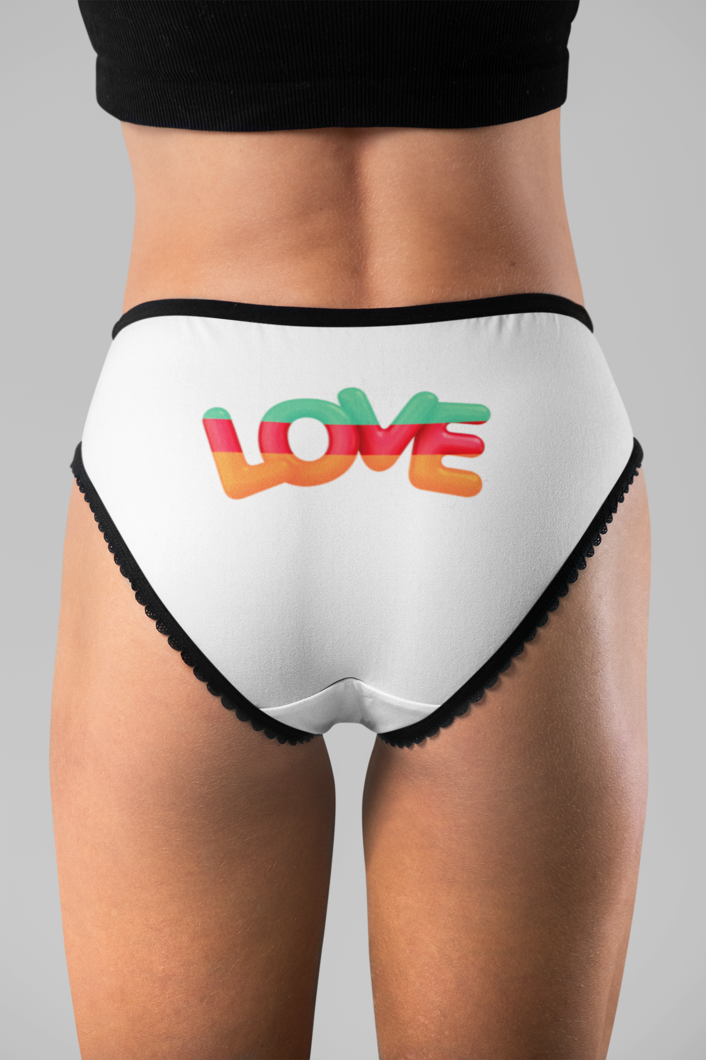 Love-Themed Women's Briefs, Comfortable Lingerie, Cute Underwear for Valentine's Day, Everyday Wear, Gifts for Her, Fun Intimates product thumbnail image