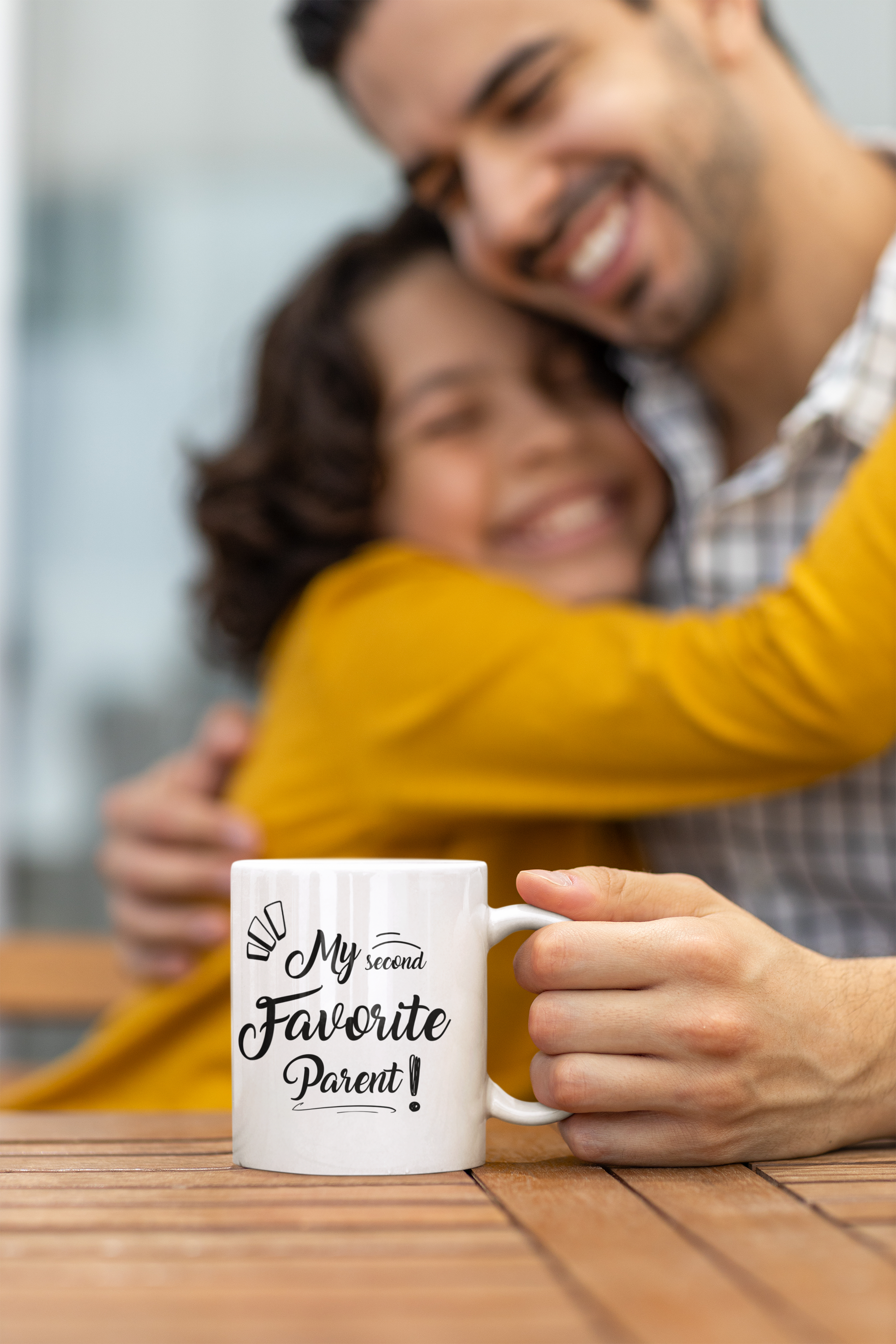 Funny Dad Mug - My Second Favorite Parent - Father’s Day Gift - White Ceramic Coffee Cup - Microwave &amp; Dishwasher Safe - 11oz &amp; 15oz
