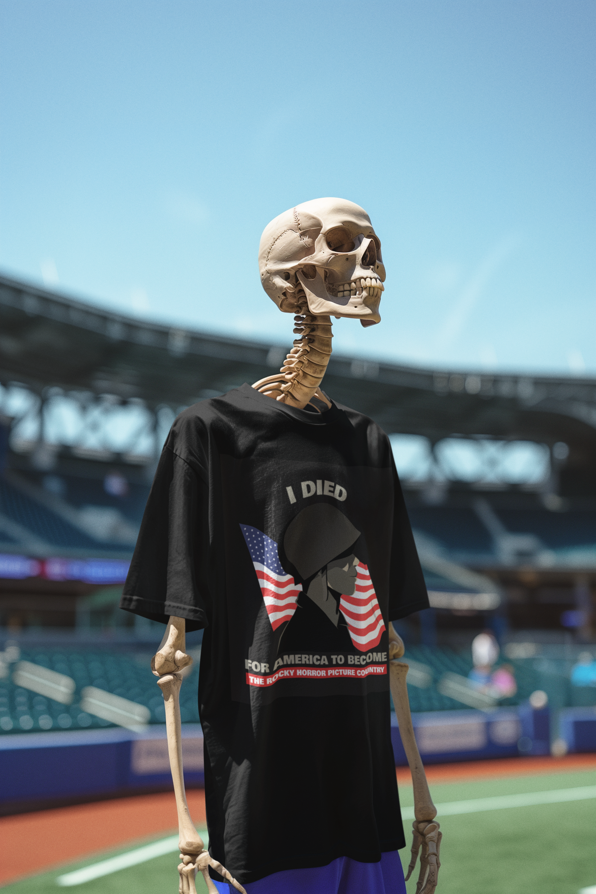 Necrolicious “Rocky Horror Picture Country” Funny Bankster War Soldier Meme 100% Cotton Unisex Tee product thumbnail image