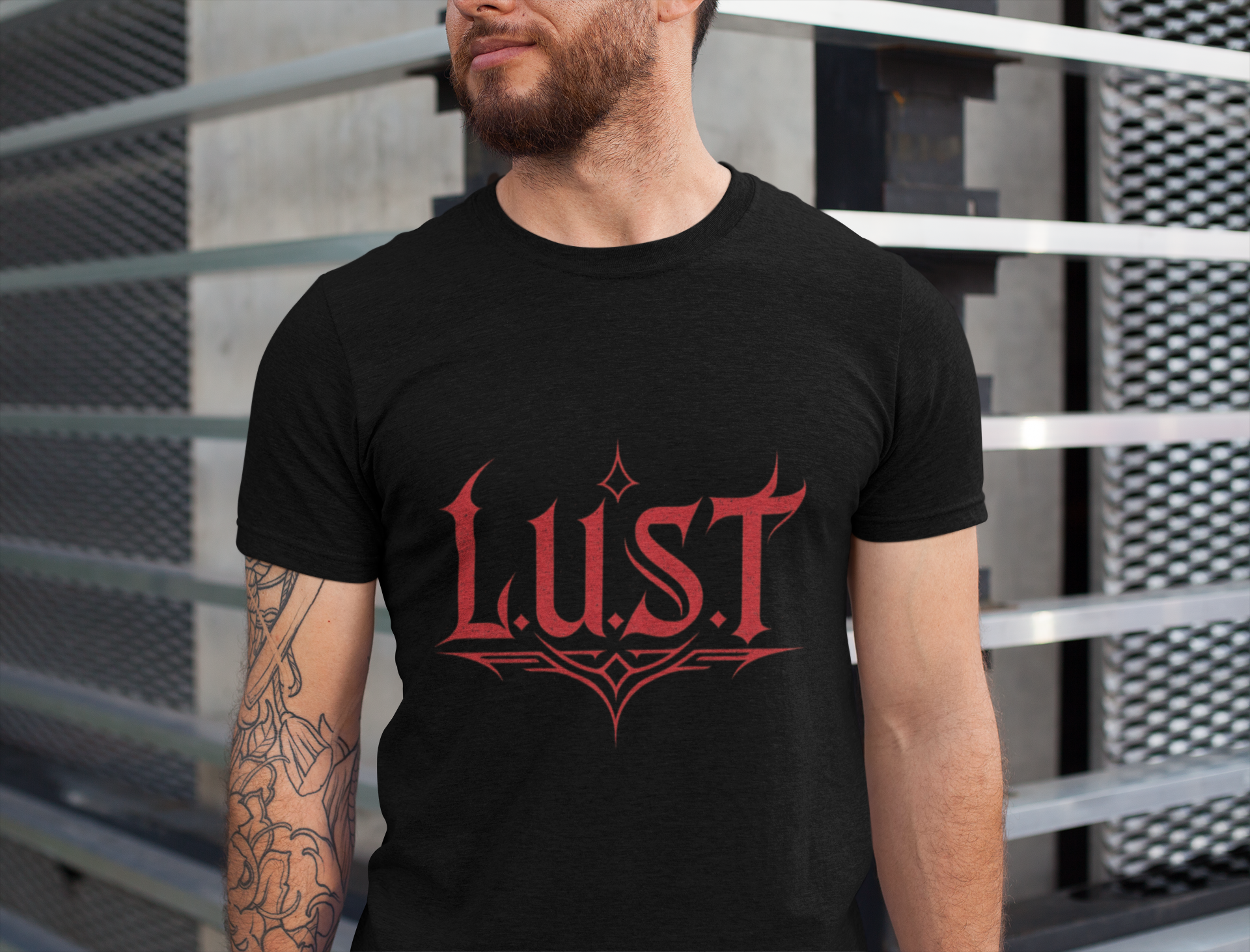 Lust Logo Red - Unisex Softstyle T-Shirt product thumbnail image