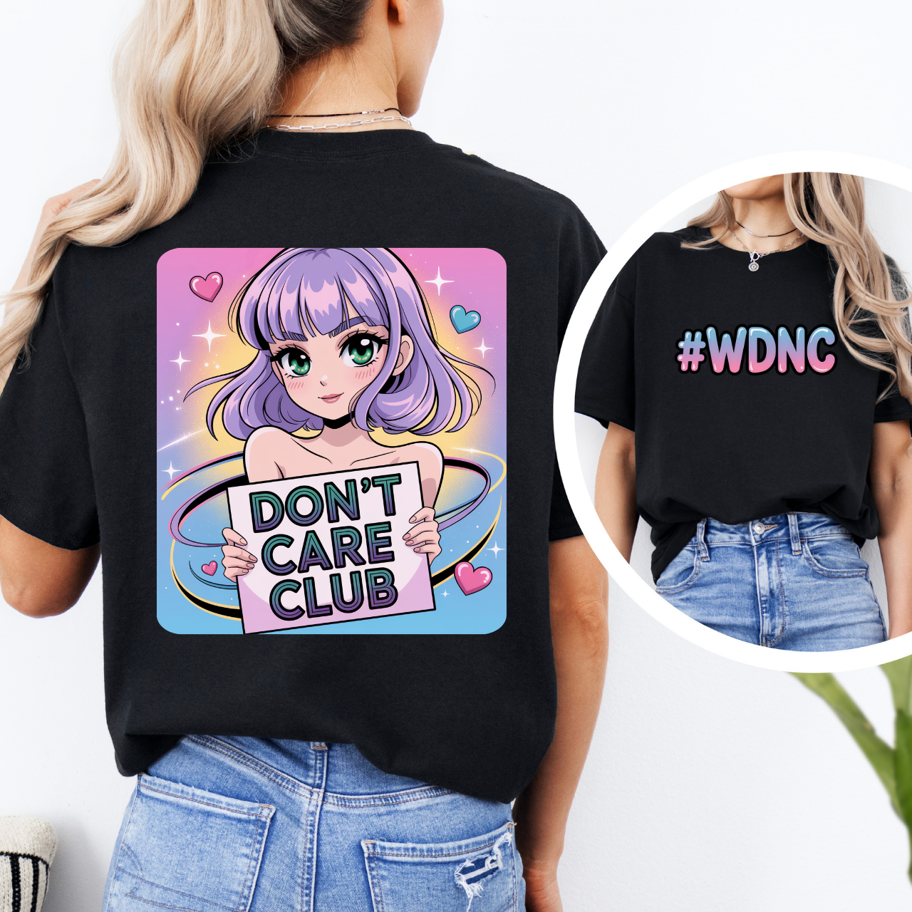 Don’t Care Club T-Shirt Aesthetic Anime Girl Tee Y2K Graphic Shirt Pastel Grunge Clothing WDNC Trendy Shirt Soft Girl Outfit Kawaii Streetwear Cute Gift for Her product thumbnail image Don’t Care Club T-Shirt Aesthetic Anime Girl Tee Y2K Graphic Shirt Pastel Grunge Clothing WDNC Trendy Shirt Soft Girl Outfit Kawaii Streetwear Cute Gift for Her product thumbnail image