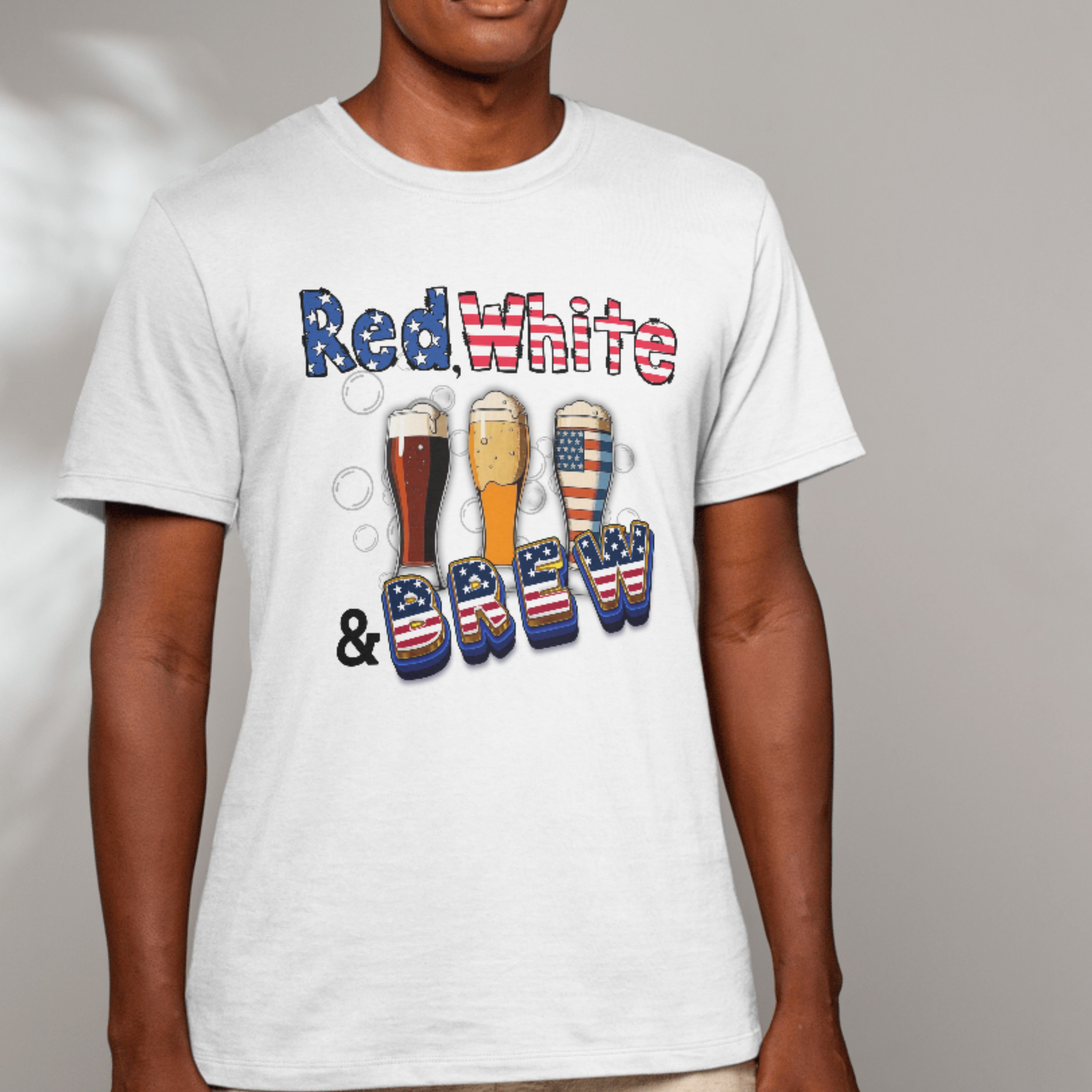 Red, White &amp; Brew-4th of July Tee