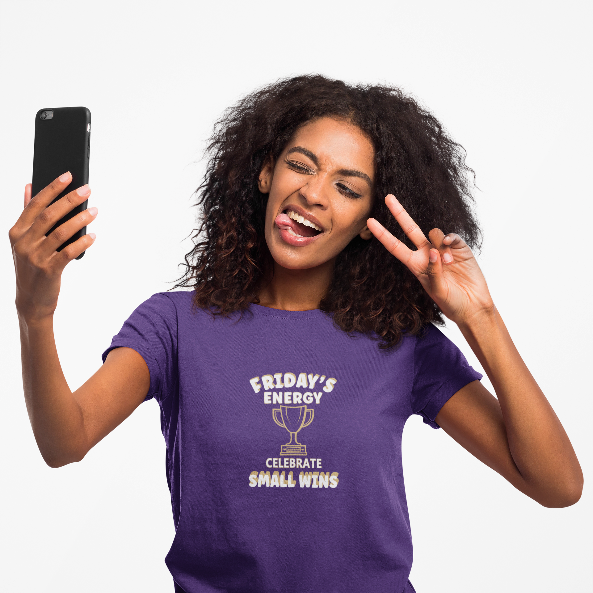 Friday Energy Tee – “Celebrate Small Wins” Motivational T-Shirt, Unisex Tee, Gift for Achievers, Casual Weekend Wear product thumbnail image