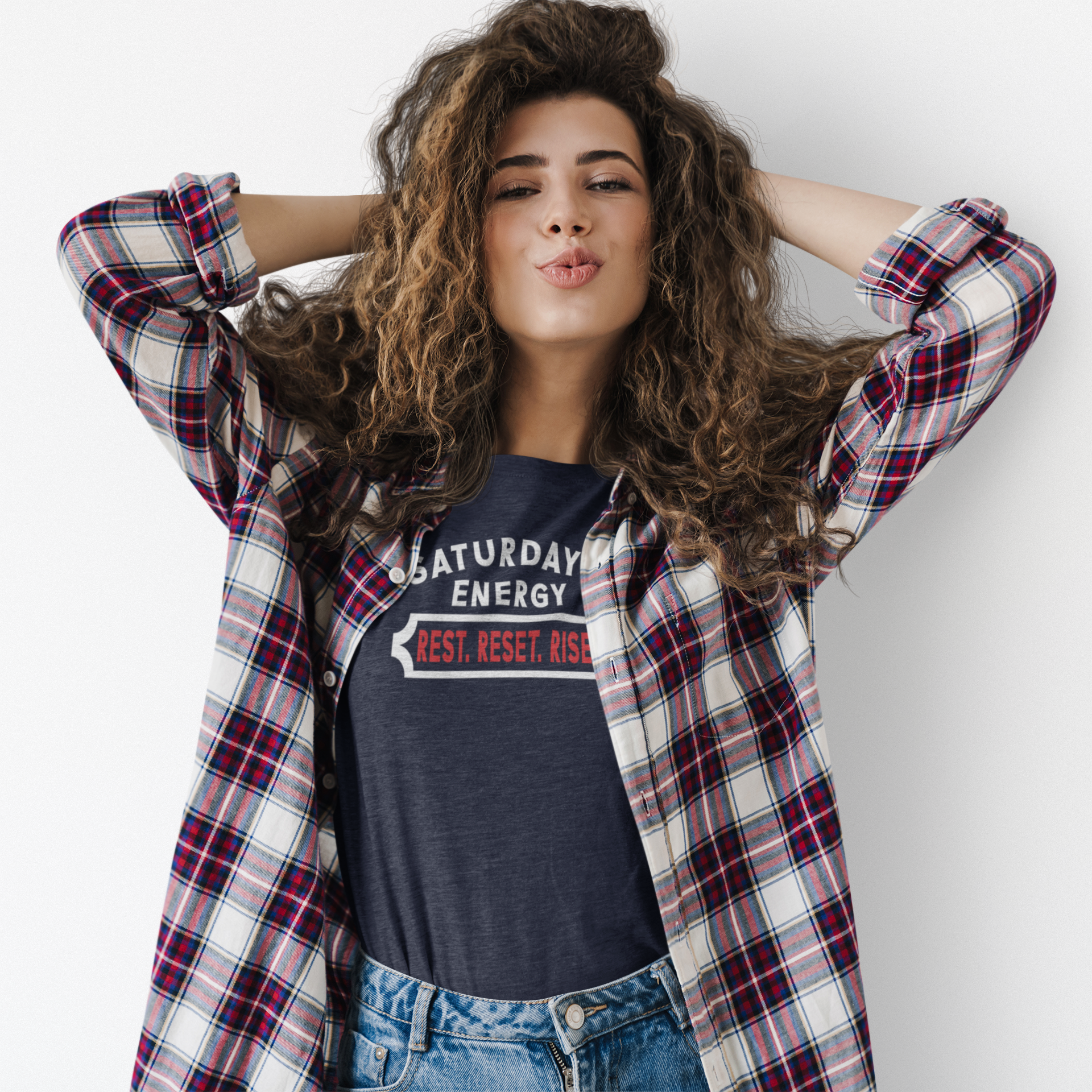 Saturday Energy Tee – “Rest. Reset. Rise.” Unisex Short Sleeve Tee - Saturday's Energy Tee, Weekend Vibes Shirt, Casual Wear, Gift for Him/Her, Comfort Tee product thumbnail image Saturday Energy Tee – “Rest. Reset. Rise.” Unisex Short Sleeve Tee - Saturday's Energy Tee, Weekend Vibes Shirt, Casual Wear, Gift for Him/Her, Comfort Tee product thumbnail image