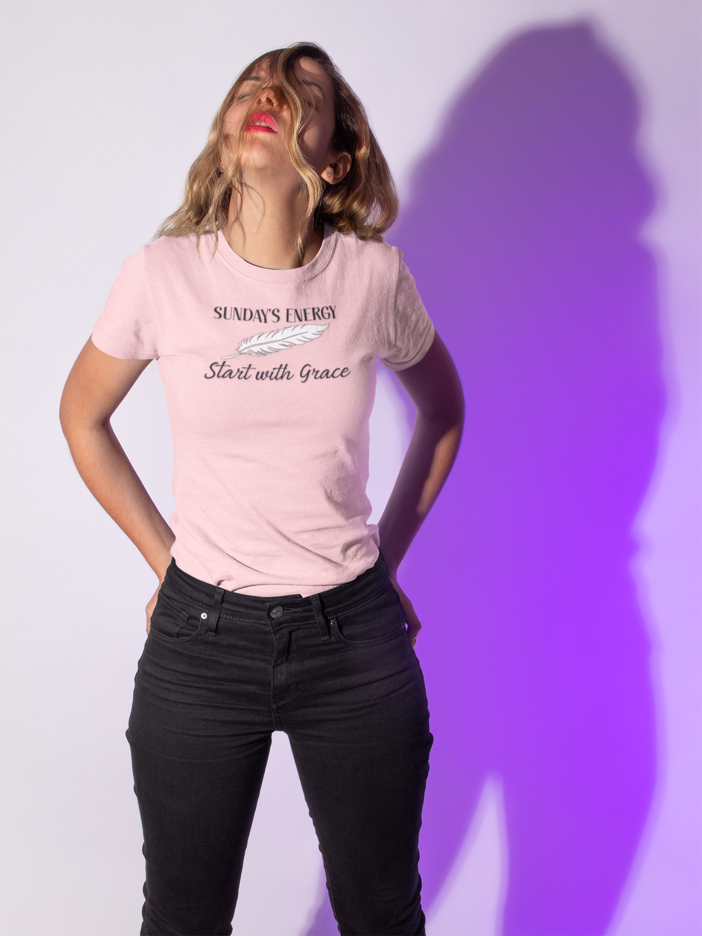 ,Sunday Energy Tee – “Start with Grace” | Soft Strength Tee | Unisex Rest Day Shirt | Hello Me Capsule – Sunday Soulwear Motivational T-Shirt, Unisex Graphic Shirt, Gift for Her, Everyday Comfort Wear, Mindfulness Apparel product thumbnail image