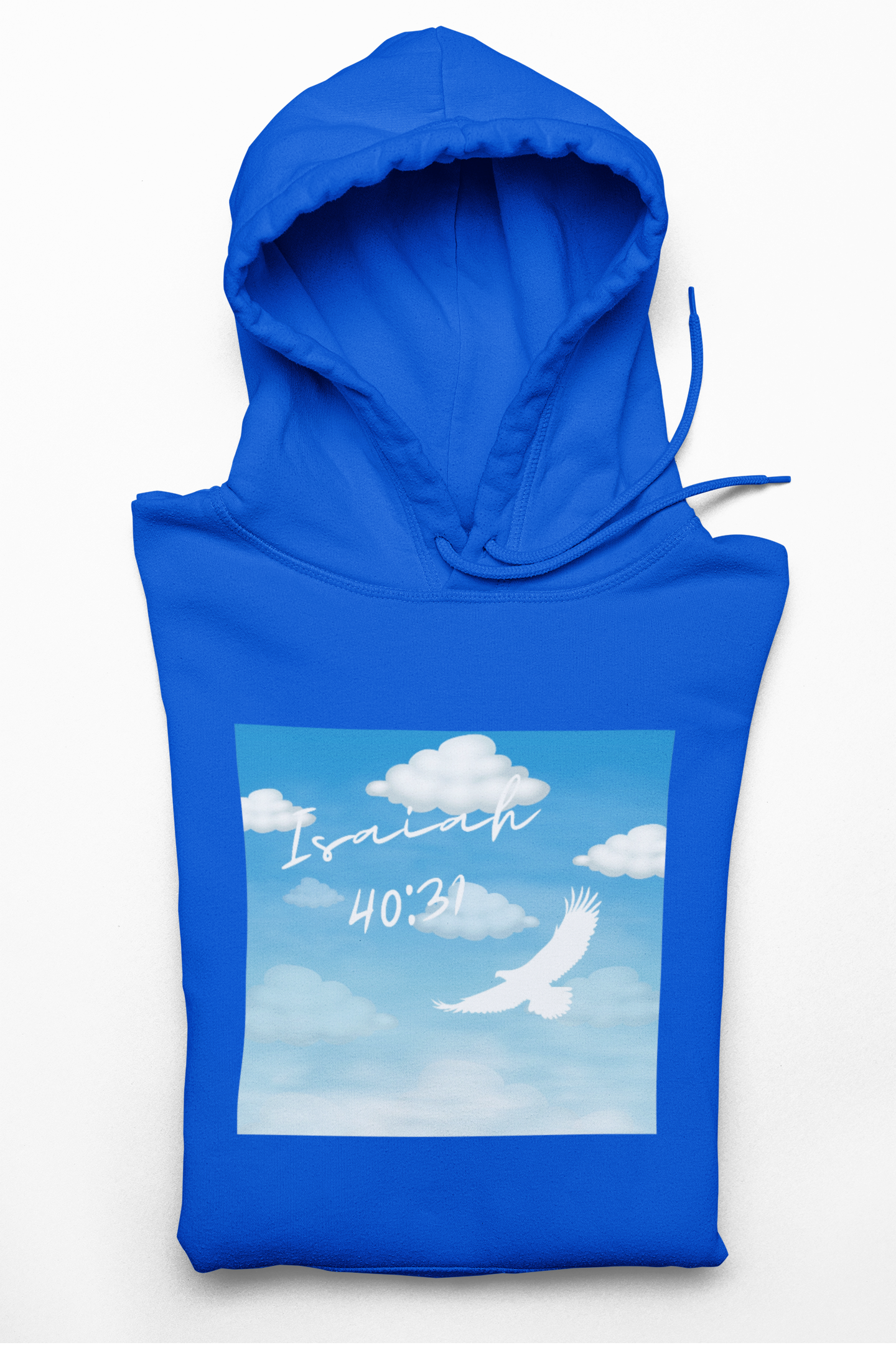 Fleece Hoodie with Isaiah 40:31 Design Fleece Hoodie with Isaiah 40:31 Design