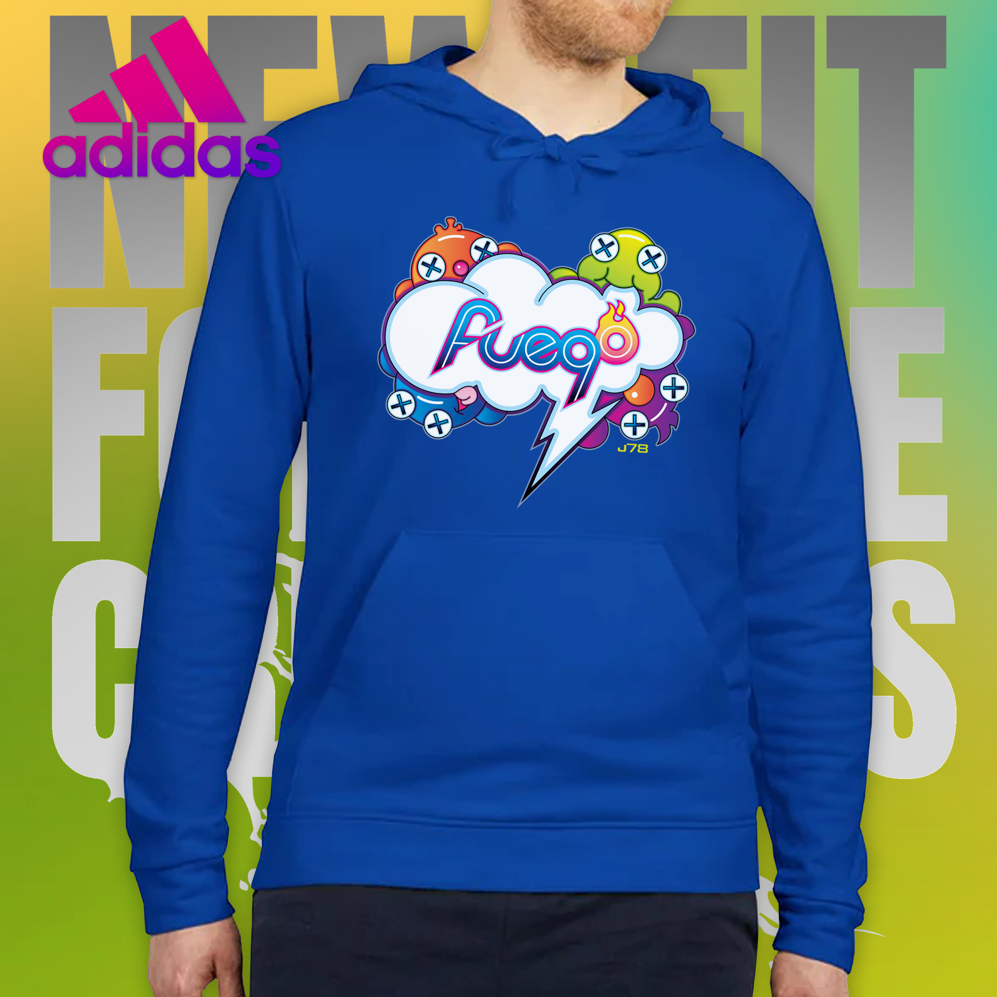 Fuego (Fire) - Adidas Fleece Hoodie (Unisex)