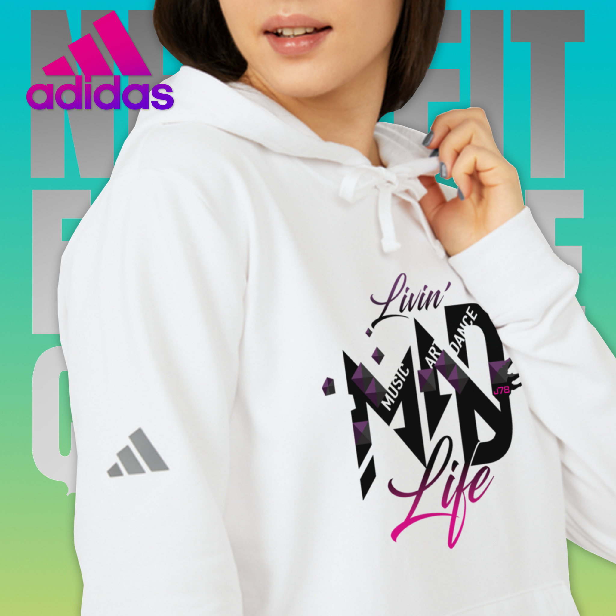 Living MAD Life - Adidas Fleece Hoodie