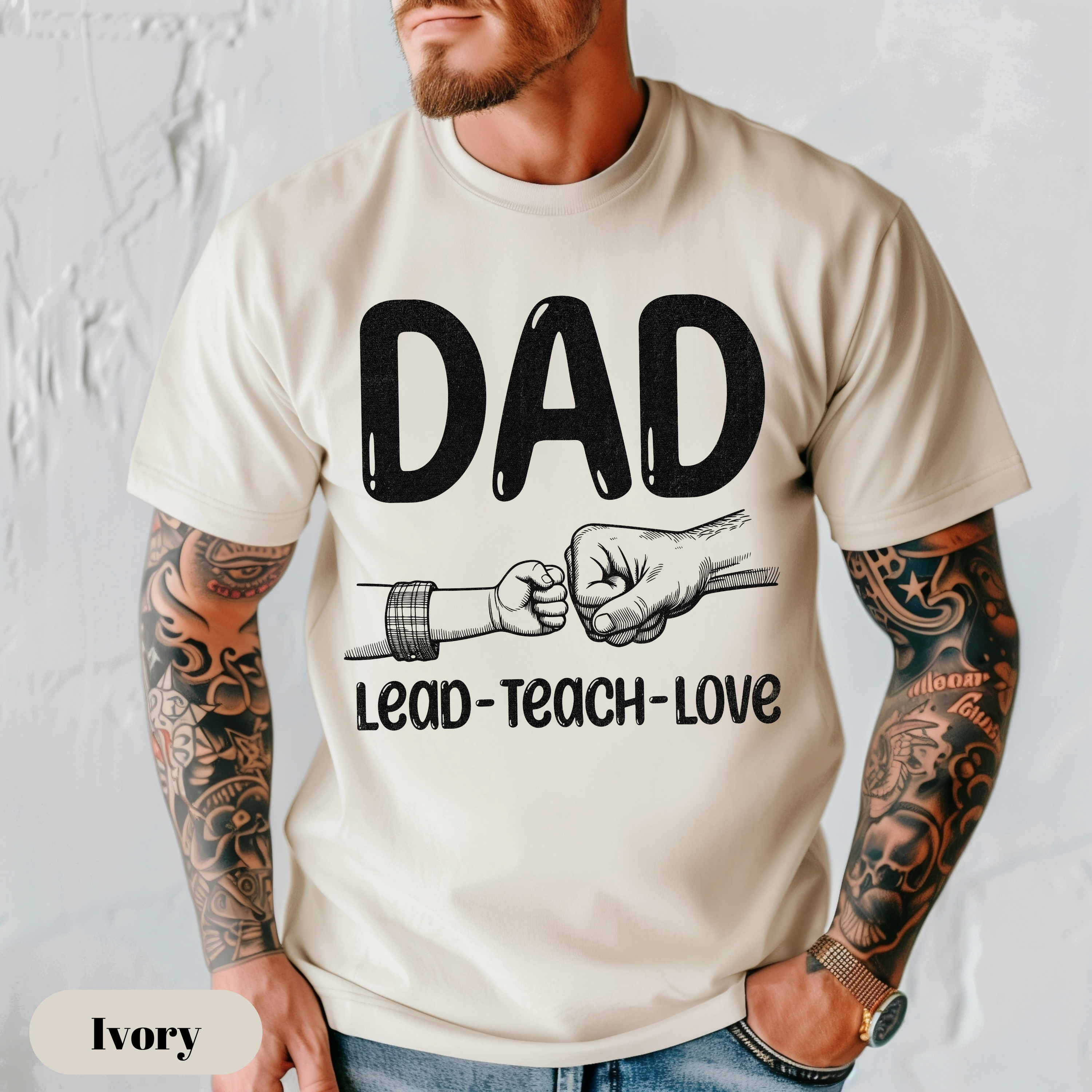 Dad Lead Teach Love T-Shirt, Father's Day Gift, Comfort Colors® Tshirt, Birthday Present for Dad, Men Cotton Tee, Dad Apparel, Family Love Shirt, Casual Wear, Father's Day Present product thumbnail image Dad Lead Teach Love T-Shirt, Father's Day Gift, Comfort Colors® Tshirt, Birthday Present for Dad, Men Cotton Tee, Dad Apparel, Family Love Shirt, Casual Wear, Father's Day Present product thumbnail image