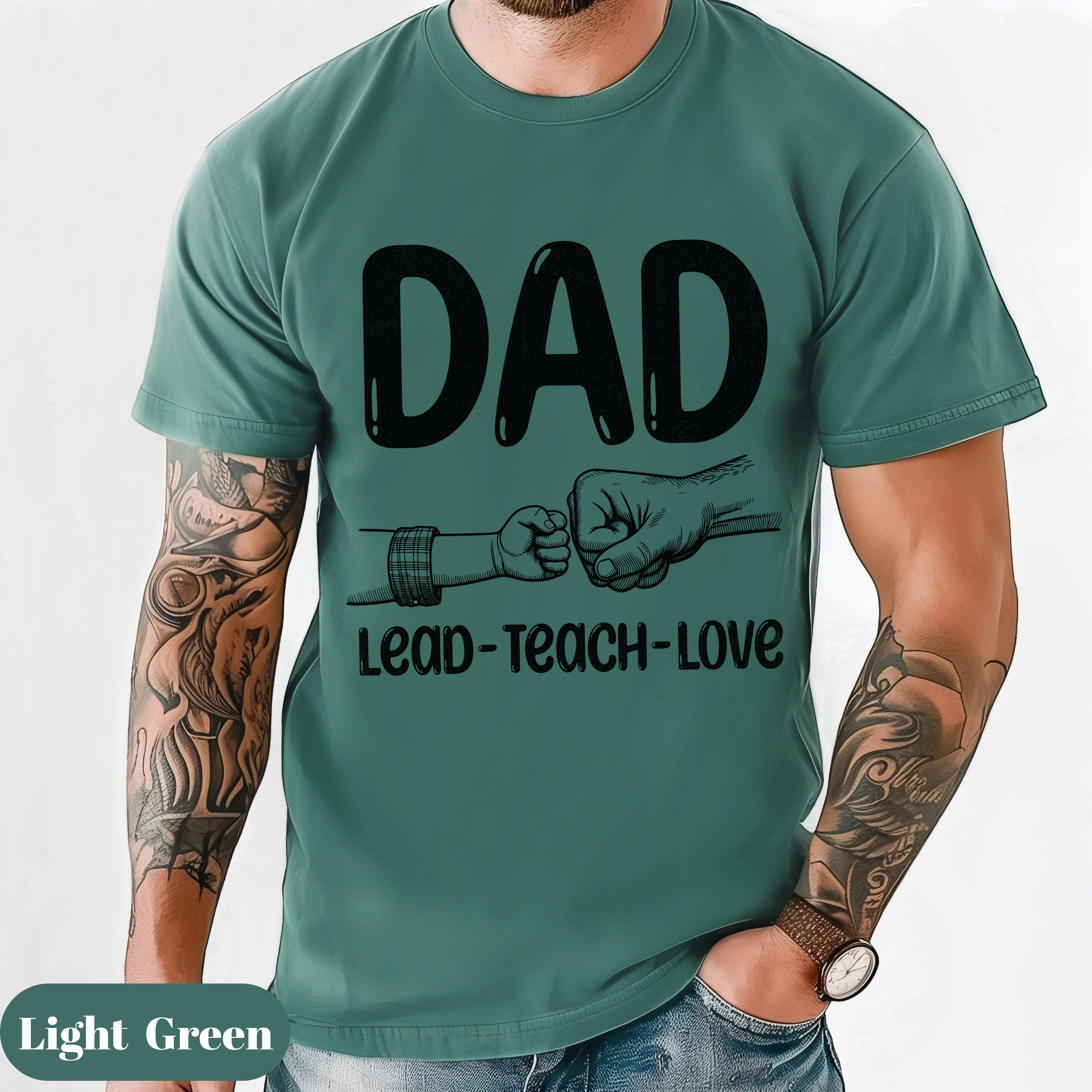 Dad Lead Teach Love T-Shirt, Father's Day Gift, Comfort Colors® Tshirt, Birthday Present for Dad, Men Cotton Tee, Dad Apparel, Family Love Shirt, Casual Wear, Father's Day Present product thumbnail image Dad Lead Teach Love T-Shirt, Father's Day Gift, Comfort Colors® Tshirt, Birthday Present for Dad, Men Cotton Tee, Dad Apparel, Family Love Shirt, Casual Wear, Father's Day Present product thumbnail image