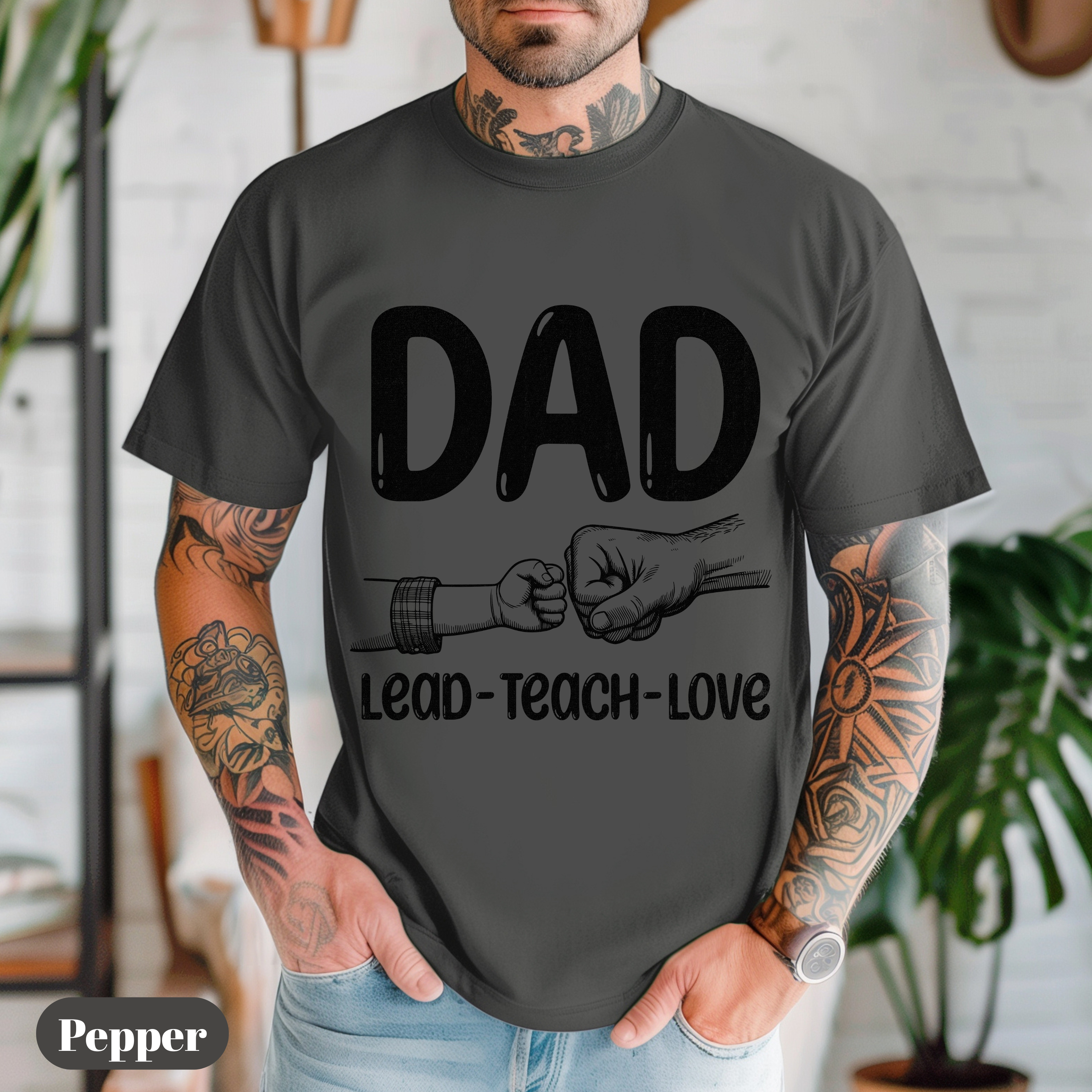 Dad Lead Teach Love T-Shirt, Father's Day Gift, Comfort Colors® Tshirt, Birthday Present for Dad, Men Cotton Tee, Dad Apparel, Family Love Shirt, Casual Wear, Father's Day Present product thumbnail image Dad Lead Teach Love T-Shirt, Father's Day Gift, Comfort Colors® Tshirt, Birthday Present for Dad, Men Cotton Tee, Dad Apparel, Family Love Shirt, Casual Wear, Father's Day Present product thumbnail image
