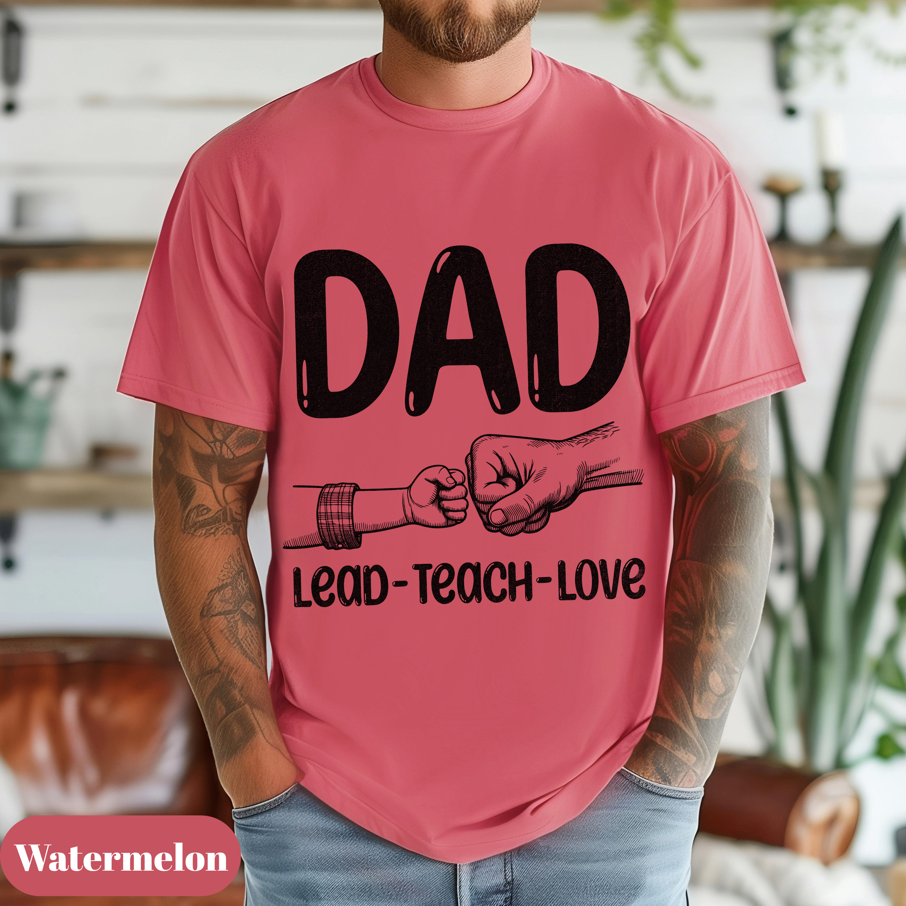Dad Lead Teach Love T-Shirt, Father's Day Gift, Comfort Colors® Tshirt, Birthday Present for Dad, Men Cotton Tee, Dad Apparel, Family Love Shirt, Casual Wear, Father's Day Present product thumbnail image Dad Lead Teach Love T-Shirt, Father's Day Gift, Comfort Colors® Tshirt, Birthday Present for Dad, Men Cotton Tee, Dad Apparel, Family Love Shirt, Casual Wear, Father's Day Present product thumbnail image