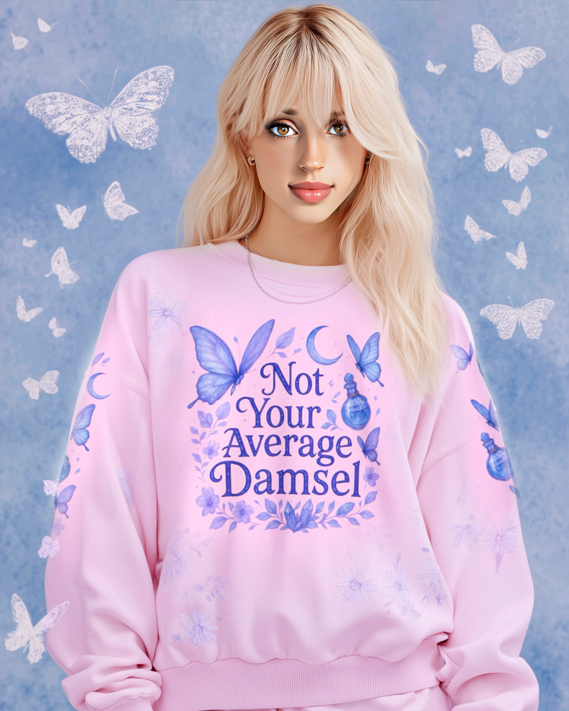 Magical Butterfly Crewneck Sweatshirt, Cozy Unisex Sweater, Inspirational Gift for Dreamers, Perfect for Fairy Lovers, Women's Fashion product thumbnail image Magical Butterfly Crewneck Sweatshirt, Cozy Unisex Sweater, Inspirational Gift for Dreamers, Perfect for Fairy Lovers, Women's Fashion product thumbnail image