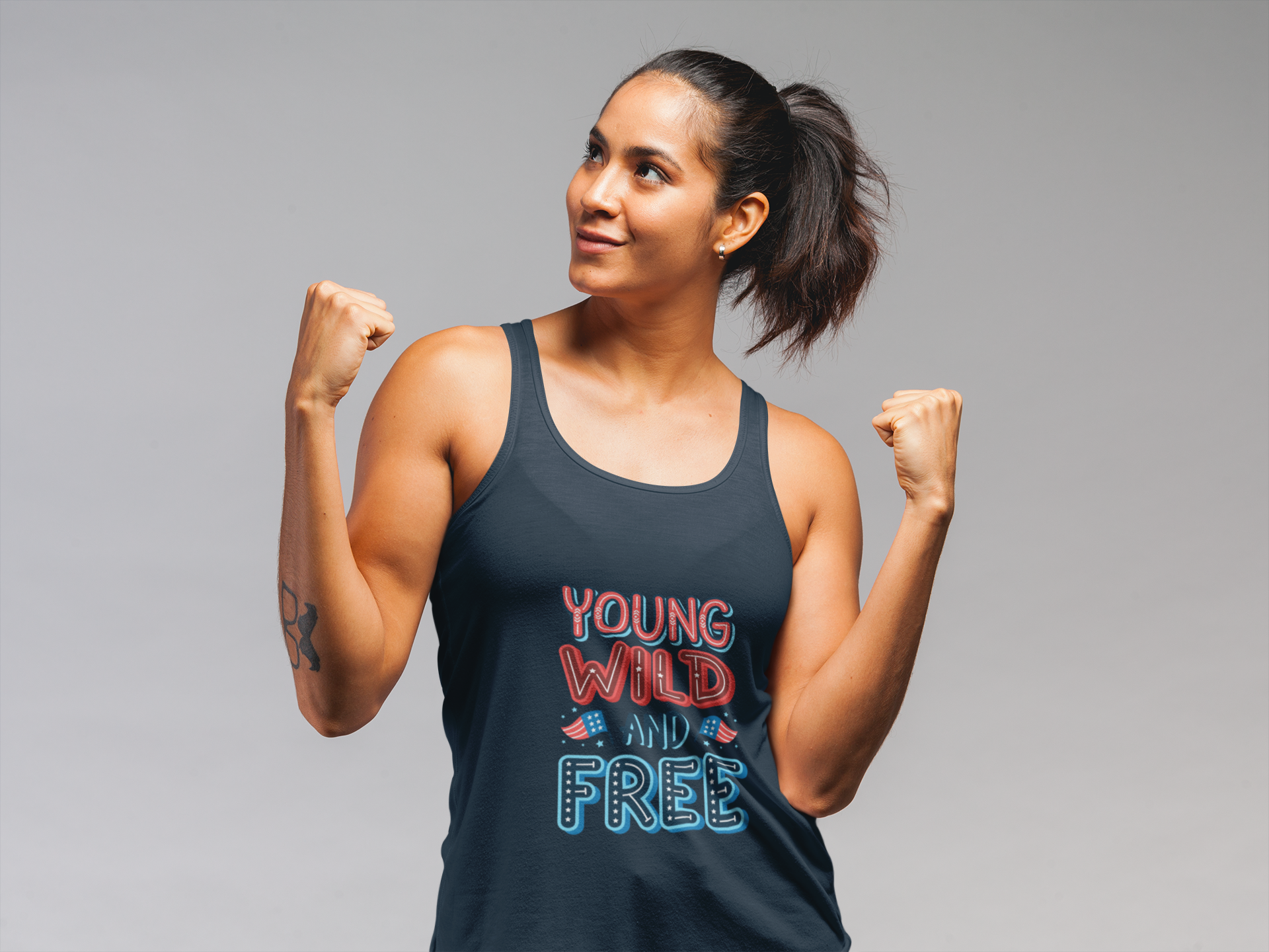 Patriotic Racerback Tank | Young Wild and Free | Summer and 4th of July Shirt, Next Level 1533 Racerback, 4th of July Outfit, USA Celebration Gift product thumbnail image Patriotic Racerback Tank | Young Wild and Free | Summer and 4th of July Shirt, Next Level 1533 Racerback, 4th of July Outfit, USA Celebration Gift product thumbnail image