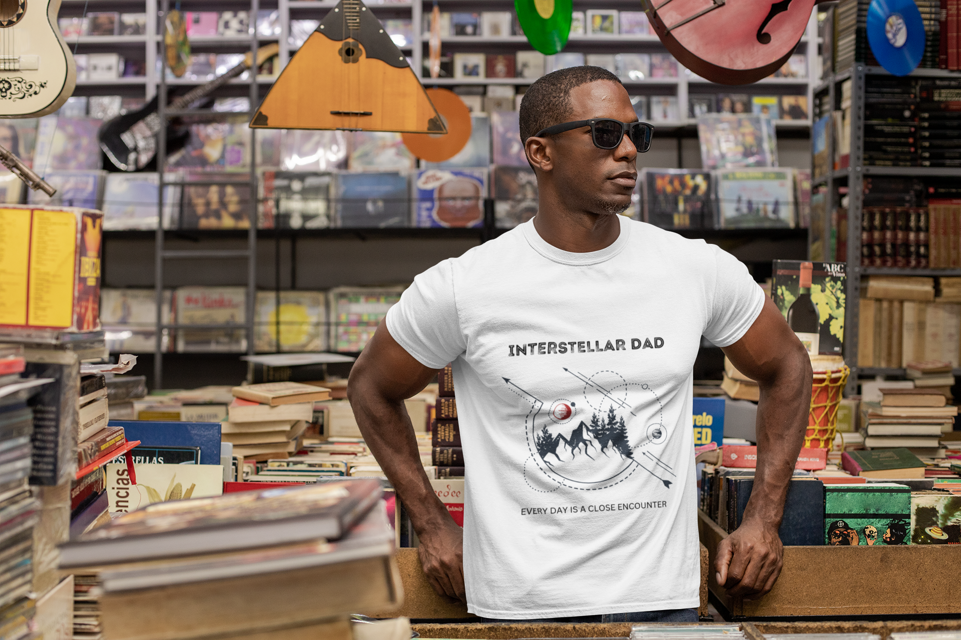 "Interstellar Dad" Men's Softstyle T-Shirt Gildan 64000 Unisex Tee Cosmic Outdoor Apparel Space Lover Gift product thumbnail image "Interstellar Dad" Men's Softstyle T-Shirt Gildan 64000 Unisex Tee Cosmic Outdoor Apparel Space Lover Gift product thumbnail image