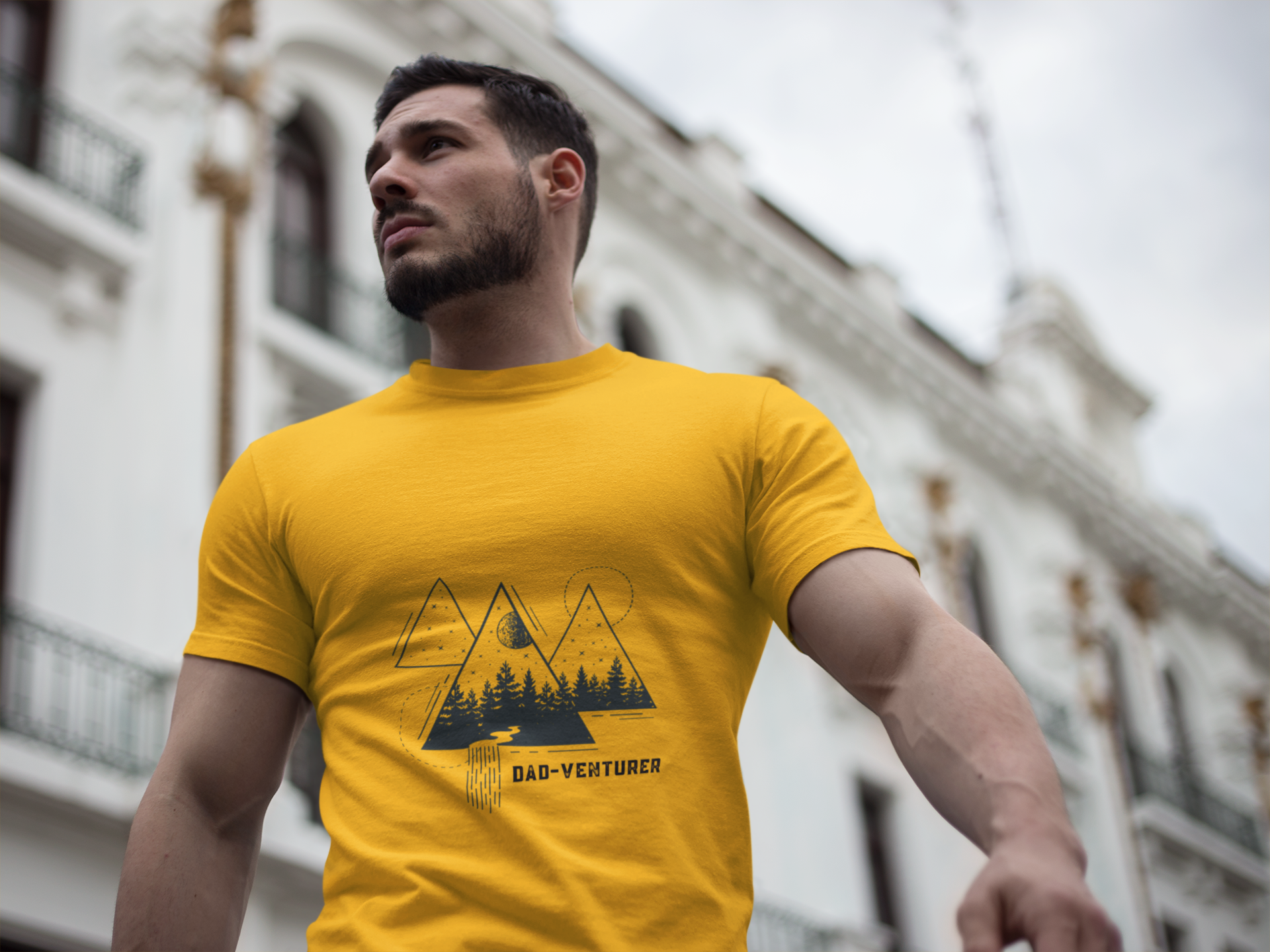 "Dad-venturer" Men's Unisex Outdoor T-Shirt Gildan 64000 Softstyle Tee Adventure Apparel for Hiking, Camping & Exploring product thumbnail image "Dad-venturer" Men's Unisex Outdoor T-Shirt Gildan 64000 Softstyle Tee Adventure Apparel for Hiking, Camping & Exploring product thumbnail image