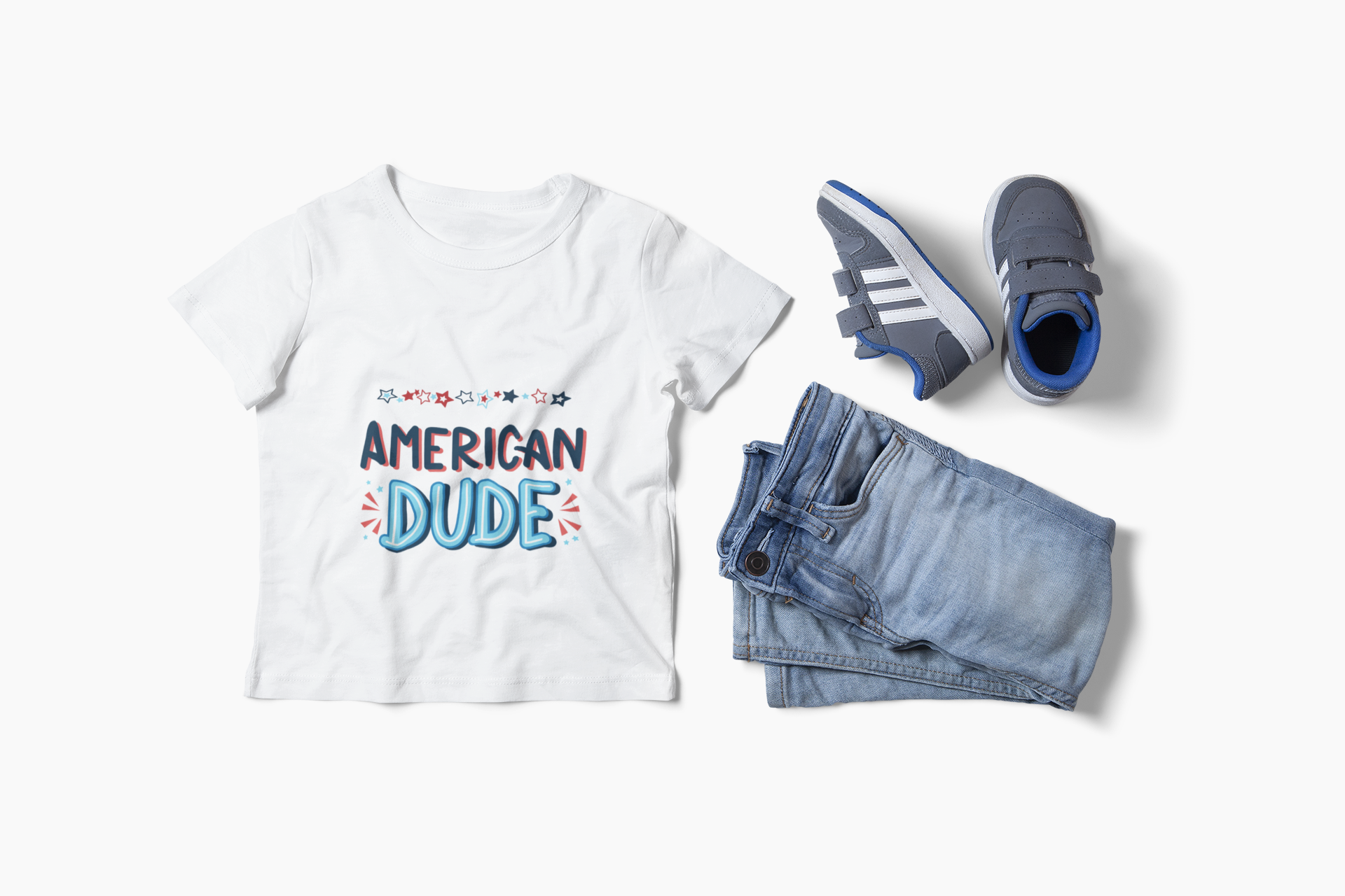 "American Dude" Youth Patriotic T-Shirt Bella Canvas 3001Y Short Sleeve Tee, 4th of July Outfit for Kids, USA Celebration Gift product thumbnail image "American Dude" Youth Patriotic T-Shirt Bella Canvas 3001Y Short Sleeve Tee, 4th of July Outfit for Kids, USA Celebration Gift product thumbnail image
