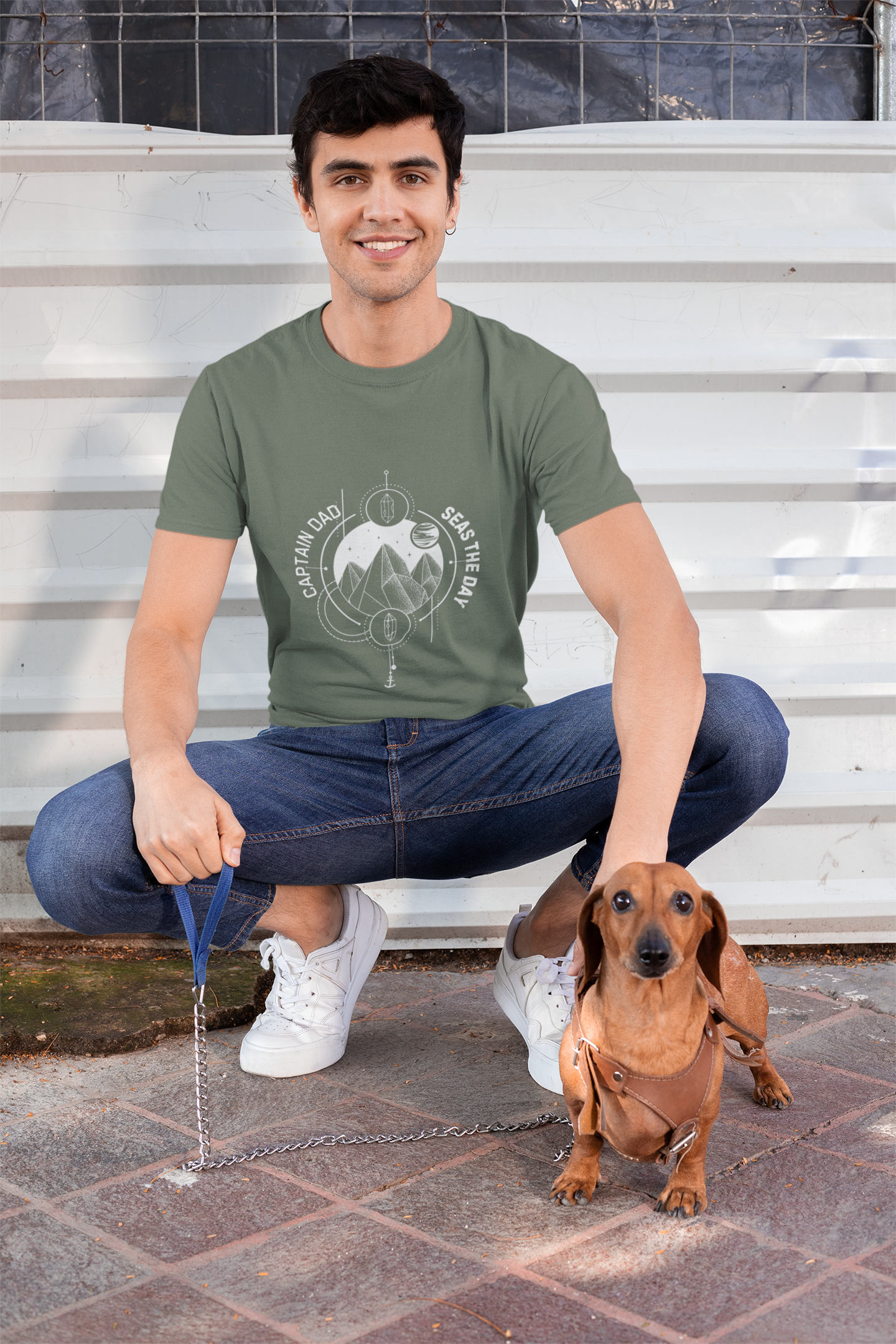 "Captain Dad: Seas the Day" Men's Unisex Nautical T-Shirt Gildan 64000 Softstyle Tee Outdoor Adventure Apparel for Sailing & Beach Lovers product thumbnail image "Captain Dad: Seas the Day" Men's Unisex Nautical T-Shirt Gildan 64000 Softstyle Tee Outdoor Adventure Apparel for Sailing & Beach Lovers product thumbnail image