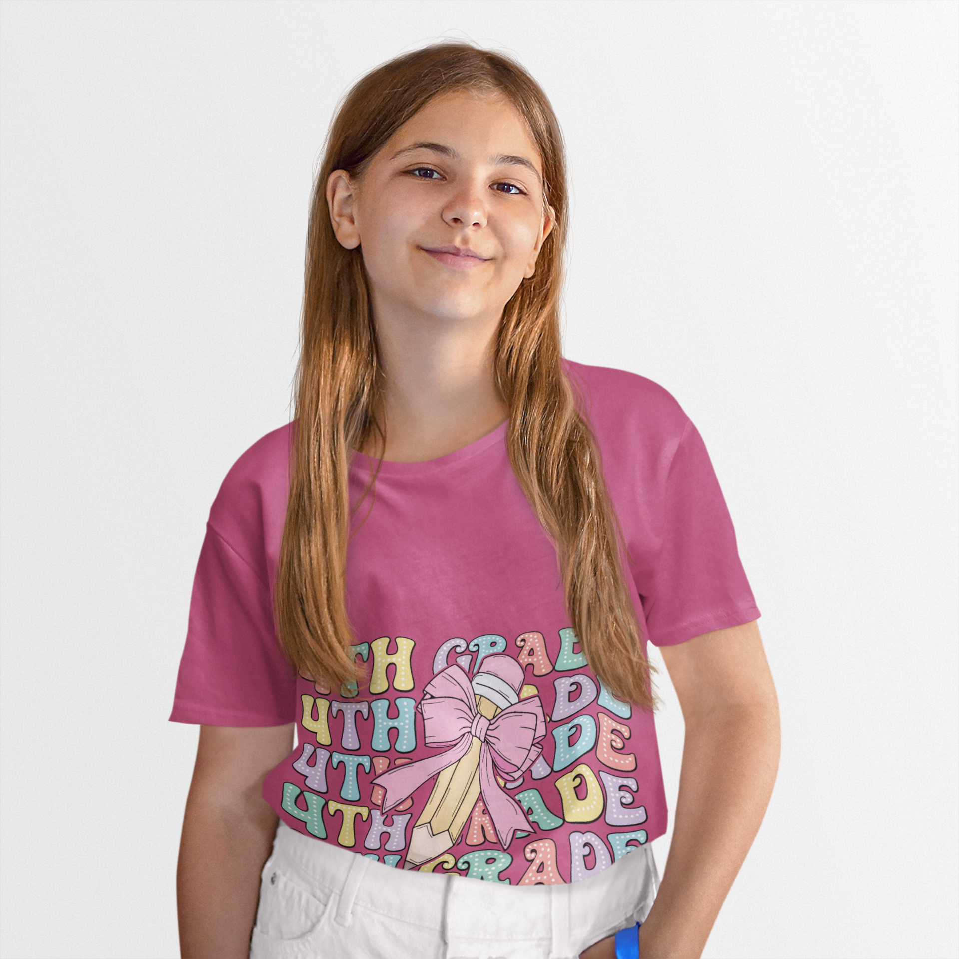 Fourth Grade Coquette Girl Youth T-Shirt Trendy Back-to-School Tee for Elementary Kids Cute First Day of School Shirt for Girls product thumbnail image Fourth Grade Coquette Girl Youth T-Shirt Trendy Back-to-School Tee for Elementary Kids Cute First Day of School Shirt for Girls product thumbnail image