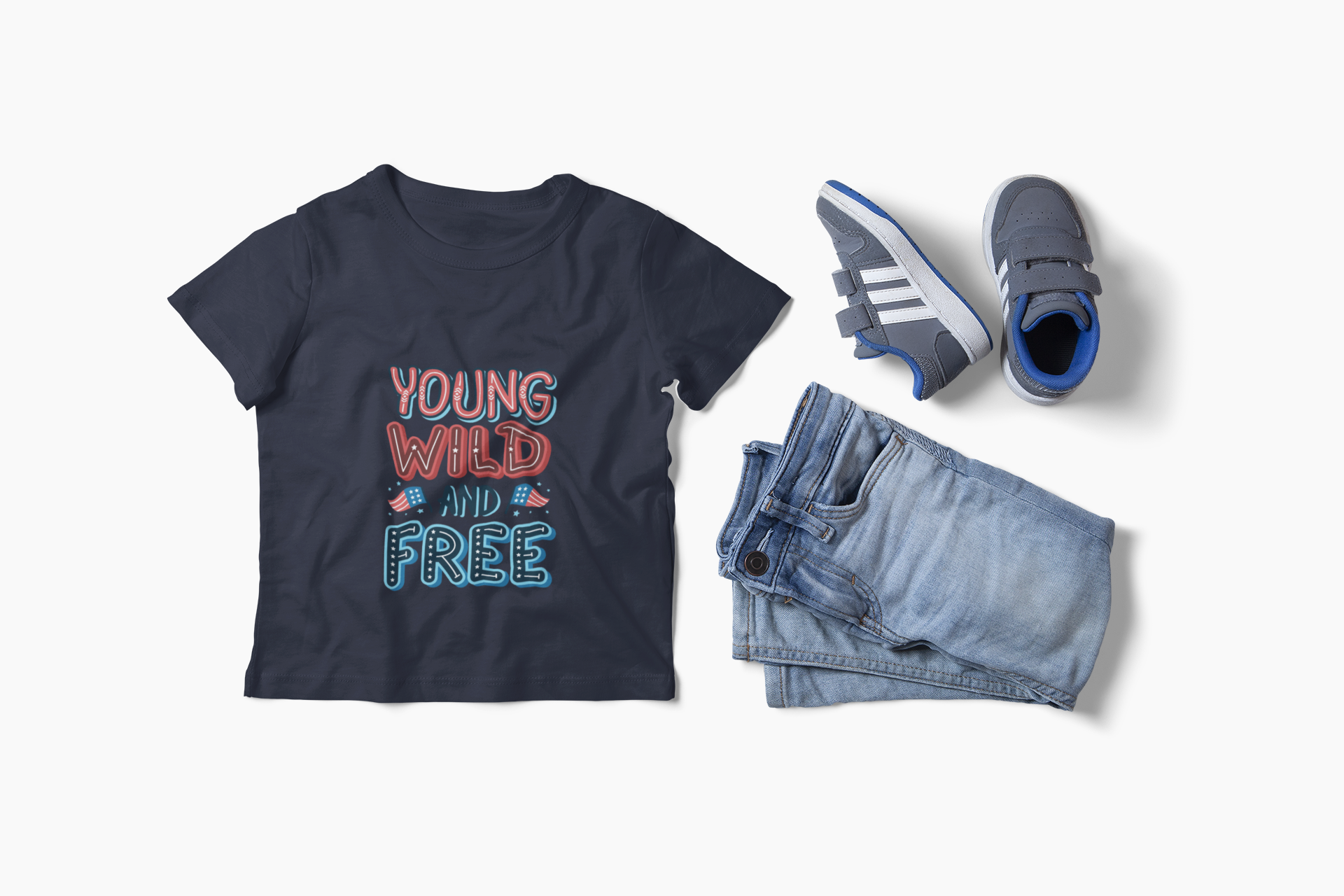 Young Wild and Free Patriotic Youth T-Shirt Bella+Canvas 3001Y 4th of July Kids' Graphic Tee Soft Cotton Playwear product thumbnail image Young Wild and Free Patriotic Youth T-Shirt Bella+Canvas 3001Y 4th of July Kids' Graphic Tee Soft Cotton Playwear product thumbnail image