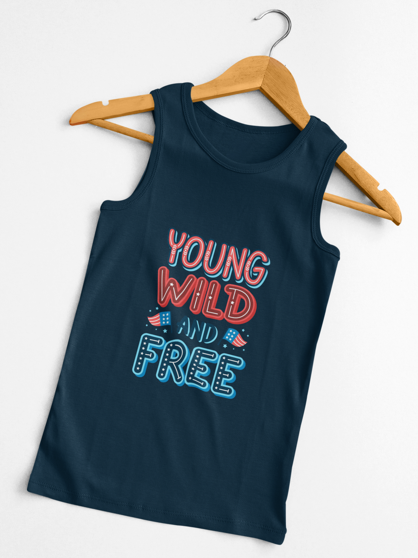 Young, Wild, and Free Independence Day Racerback Tank 4th of July Women's Patriotic Tank Top Next Level 1533 Slim Fit product thumbnail image Young, Wild, and Free Independence Day Racerback Tank 4th of July Women's Patriotic Tank Top Next Level 1533 Slim Fit product thumbnail image