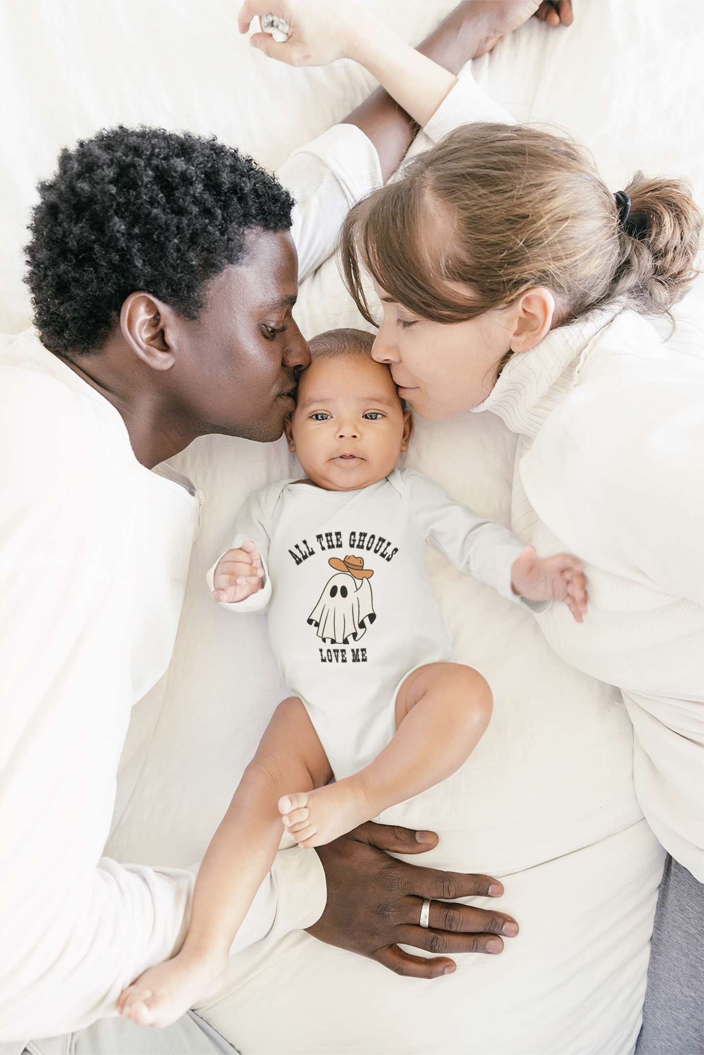 "All the Ghouls Love Me" Halloween Infant Bodysuit Cozy Long Sleeve Baby Outfit Soft Cotton & Polyester Blend, Easy Snap Closure product thumbnail image "All the Ghouls Love Me" Halloween Infant Bodysuit Cozy Long Sleeve Baby Outfit Soft Cotton & Polyester Blend, Easy Snap Closure product thumbnail image
