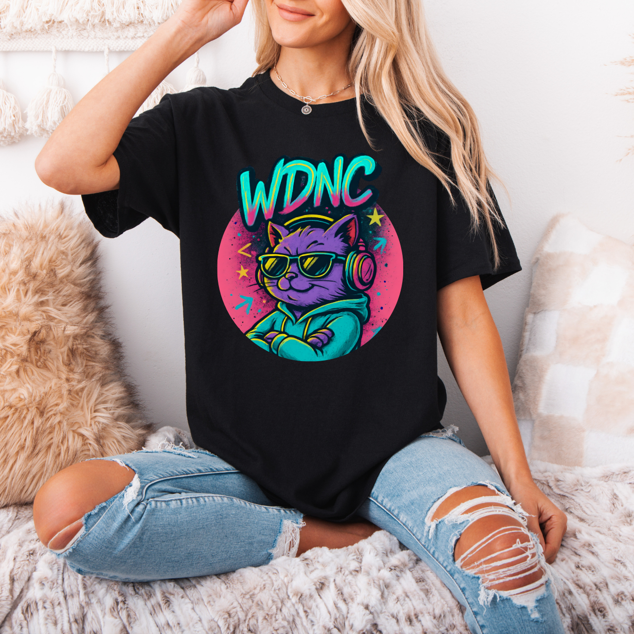 WDNC Shirt Cool Cat Graphic T-Shirt, Fun Unisex Tee, Trendy Streetwear, Gift for Pet Lovers, Retro Art Softstyle Shirt Dont care club shirt product thumbnail image WDNC Shirt Cool Cat Graphic T-Shirt, Fun Unisex Tee, Trendy Streetwear, Gift for Pet Lovers, Retro Art Softstyle Shirt Dont care club shirt product thumbnail image