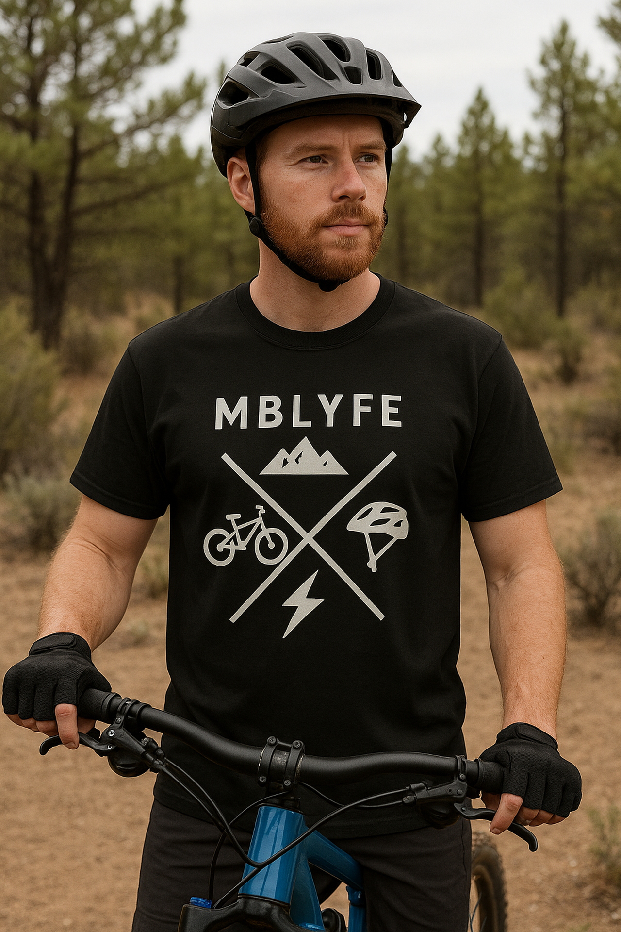 Mountain Bike Lyfe Adventure Lifestyle Tee, Casual T-Shirt for Outdoor Enthusiasts, Hiking Shirt, Bike Lover Gift, Unisex Cotton Top
