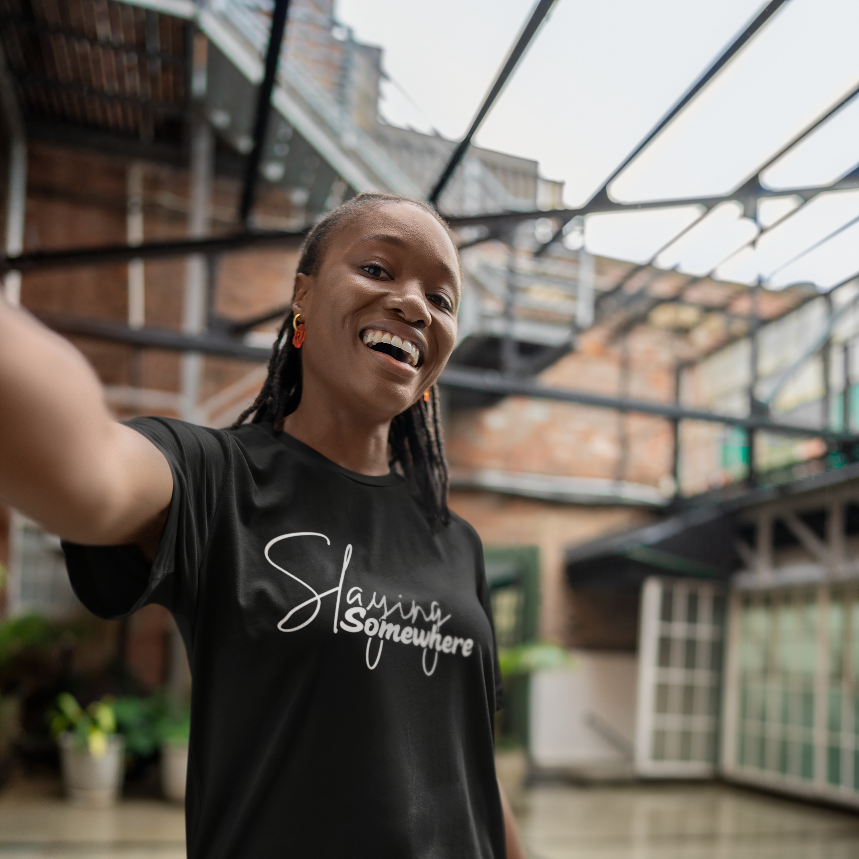 Slaying Somewhere T-Shirt for Men & Women product thumbnail image Slaying Somewhere T-Shirt for Men & Women product thumbnail image