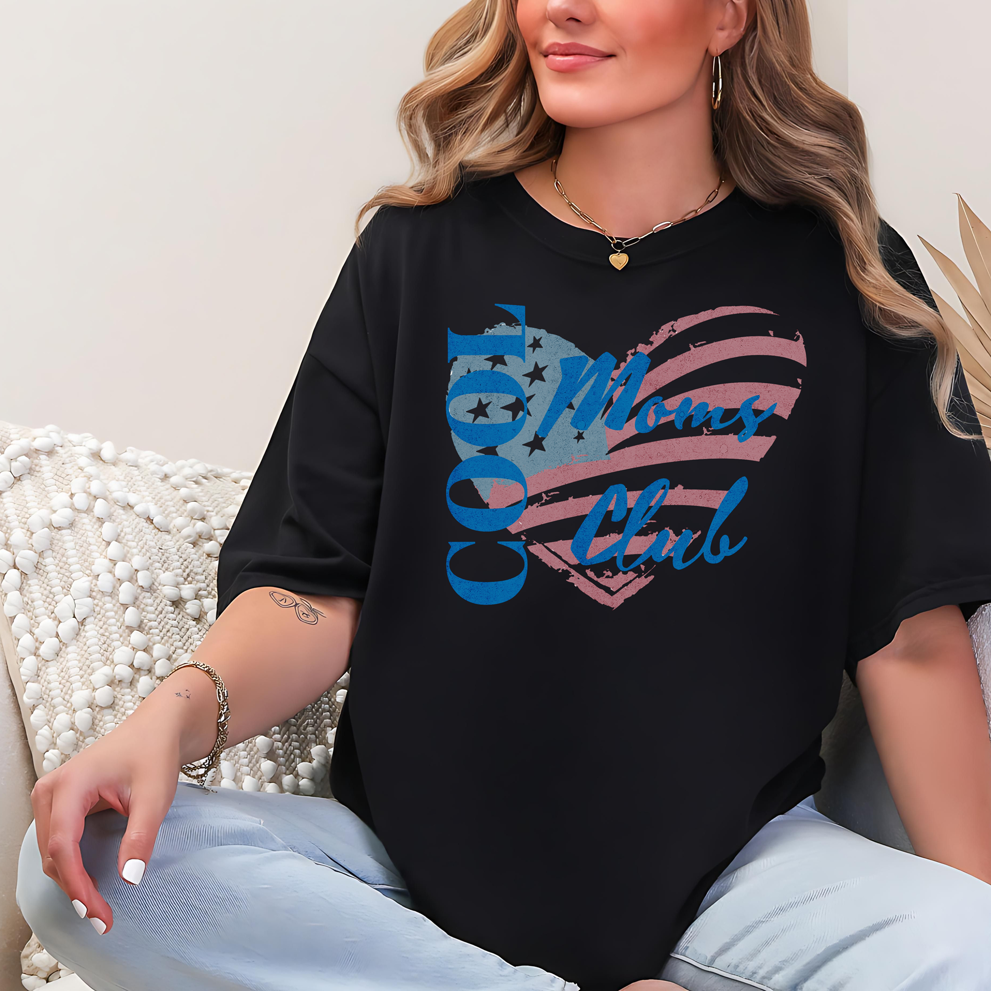 Cool Moms Club T-Shirt, Unisex Graphic Tee, Perfect Mothers Day Gift, Casual Summer Top, American Pride Apparel, Family Reunion Wear product thumbnail image