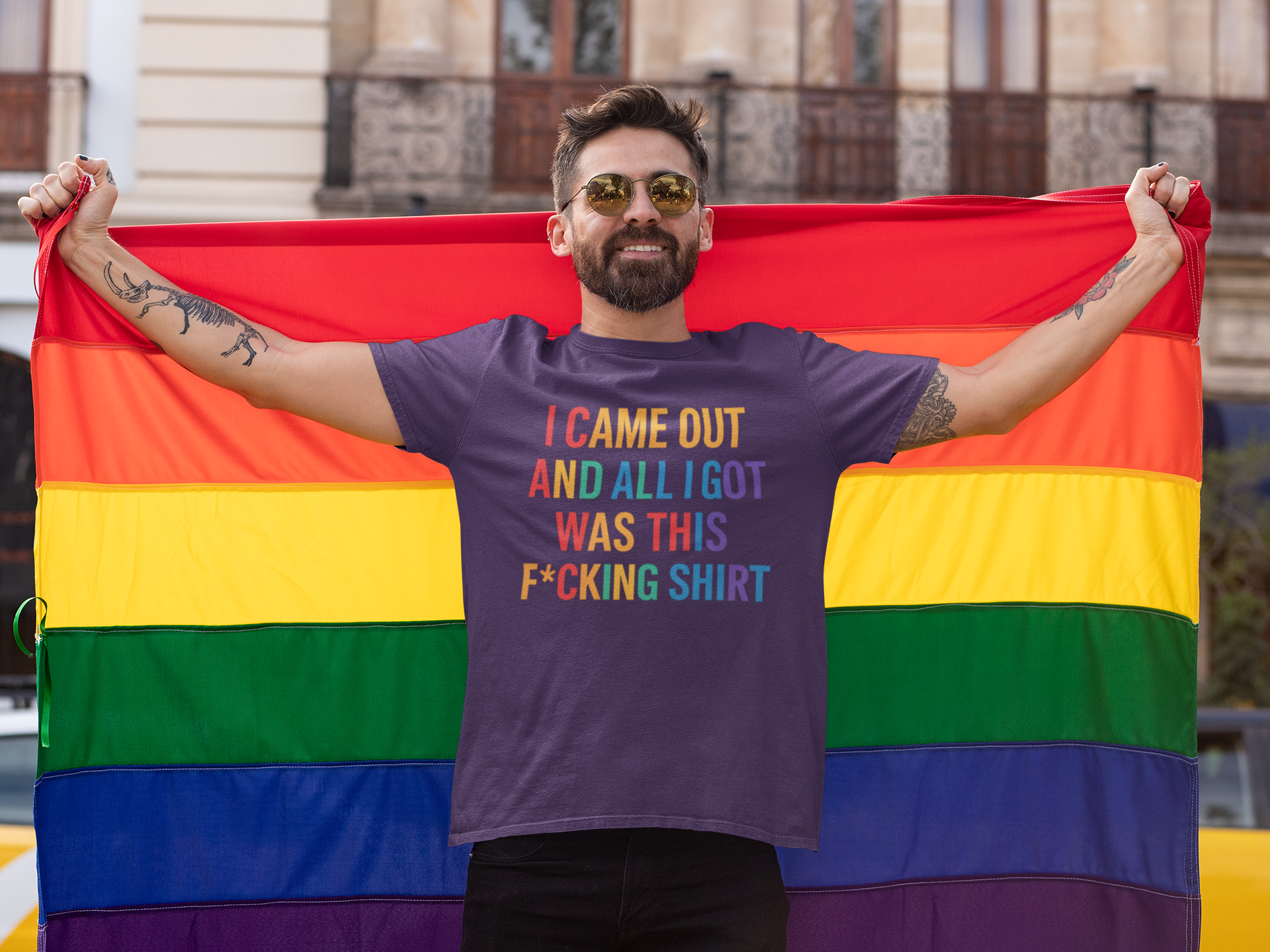 'I came out and all I got is this shirt' Pride Unisex Soft T-Shirt product thumbnail image 'I came out and all I got is this shirt' Pride Unisex Soft T-Shirt product thumbnail image