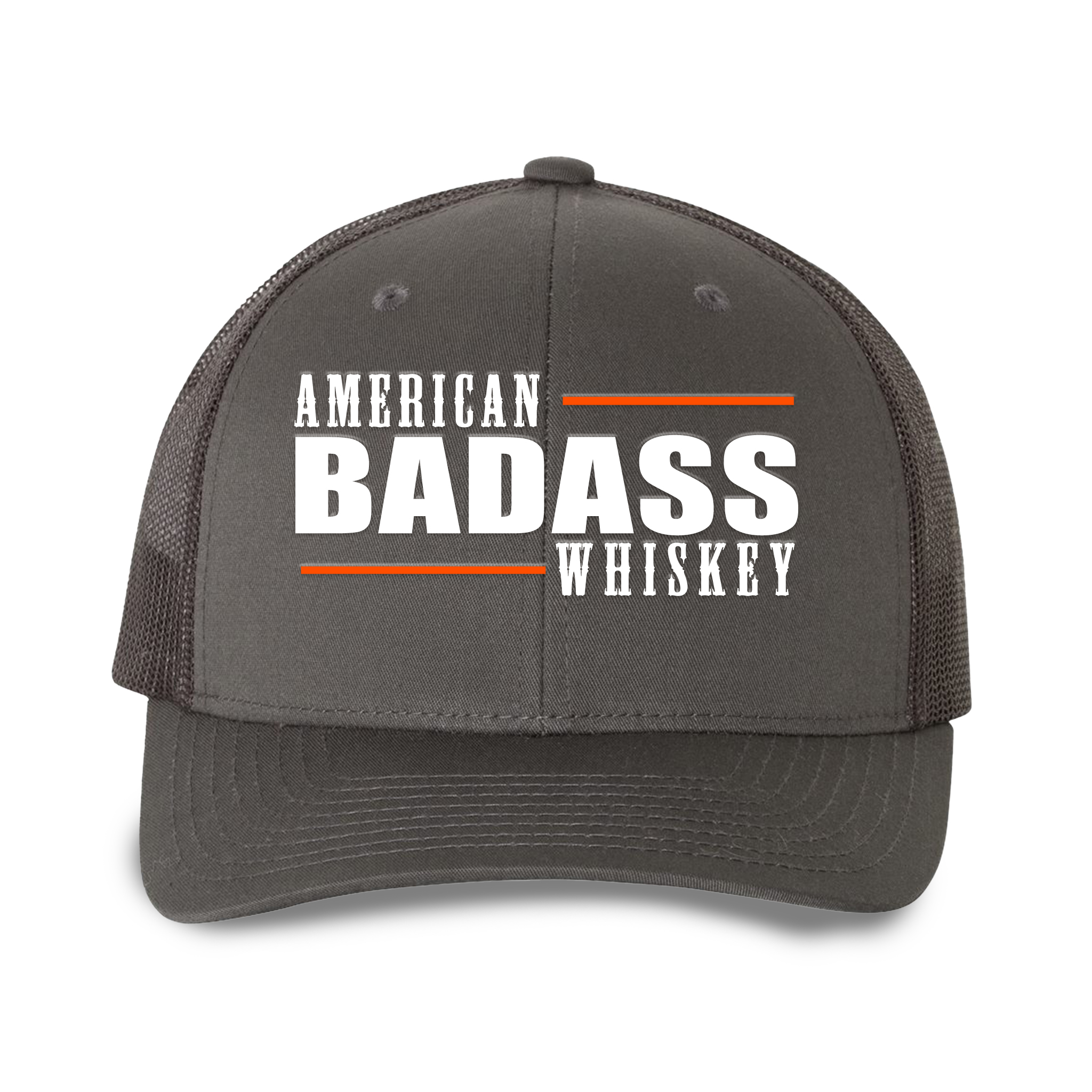 Retro Trucker Hat with 'American Badass Whiskey' Logo Design product thumbnail image Retro Trucker Hat with 'American Badass Whiskey' Logo Design product thumbnail image