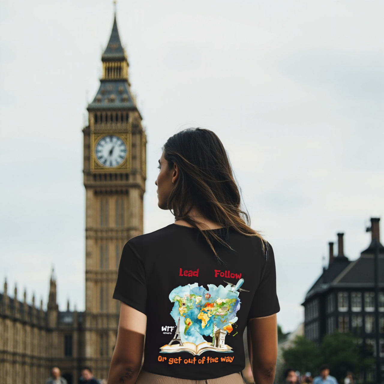 Lead Follow Or Get Out of the Way Travel Unisex Statement Wear Graphic T-Shirt product thumbnail image