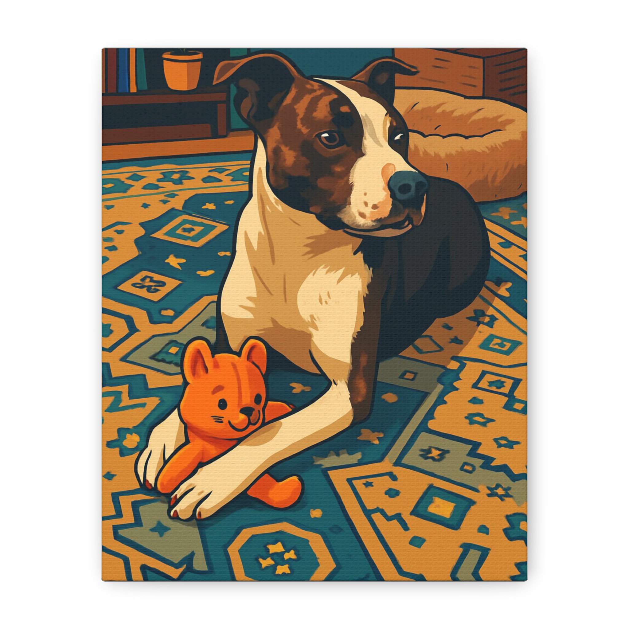 Custom Pet Portrait Canvas Wall Art, Pet Lover Gift, Home Decor, Dog Owner Present, Personalized Pet Art, Animal Artwork product thumbnail image