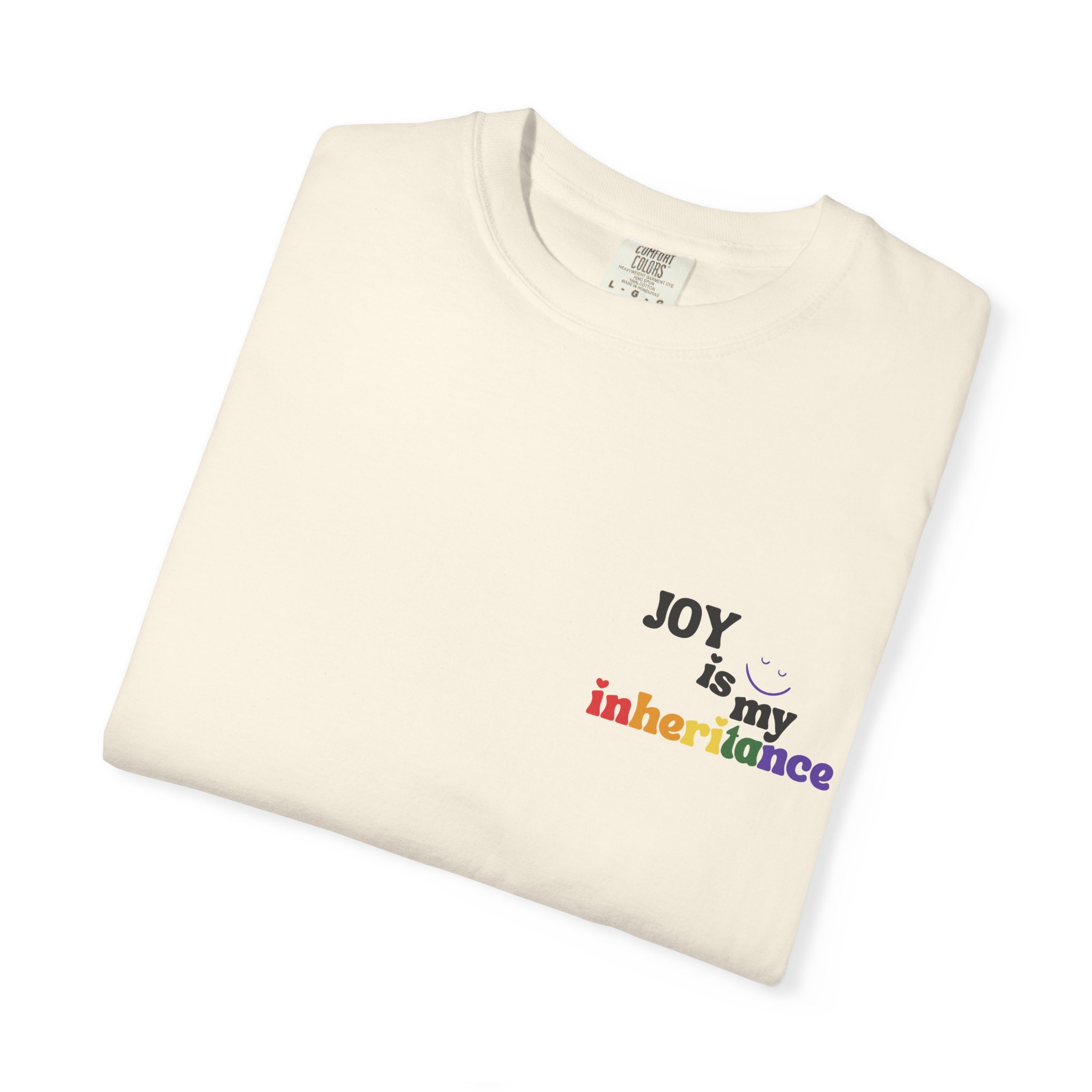 Joy Is My Inheritance — Oversized Unisex Statement Tee product thumbnail image Joy Is My Inheritance — Oversized Unisex Statement Tee product thumbnail image
