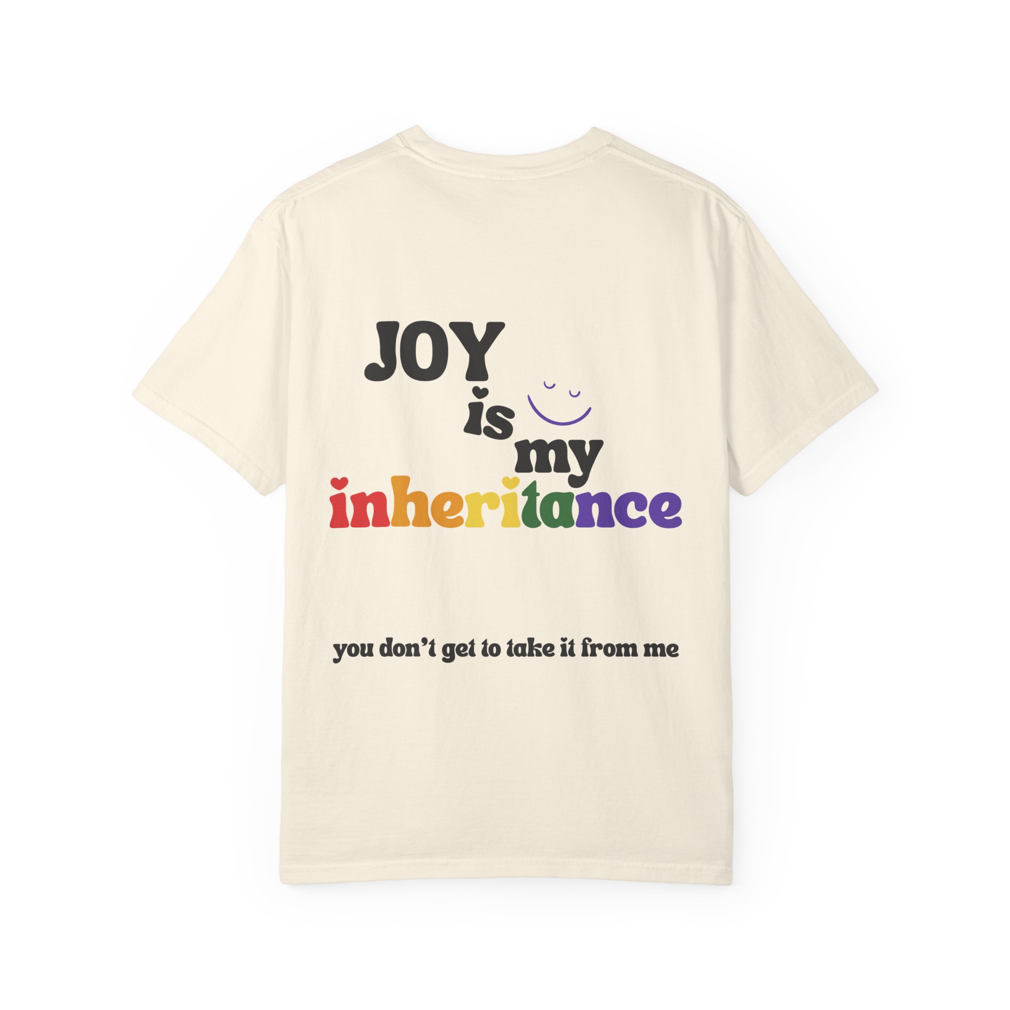 Joy Is My Inheritance — Oversized Unisex Statement Tee product thumbnail image Joy Is My Inheritance — Oversized Unisex Statement Tee product thumbnail image
