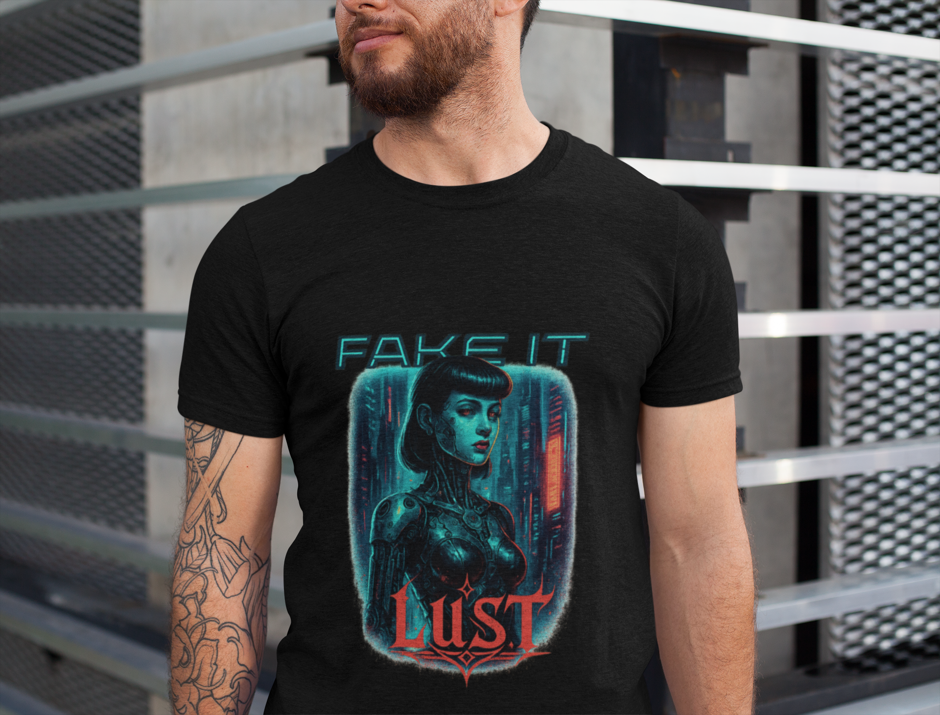 Fake It - Unisex Softstyle T-Shirt product thumbnail image