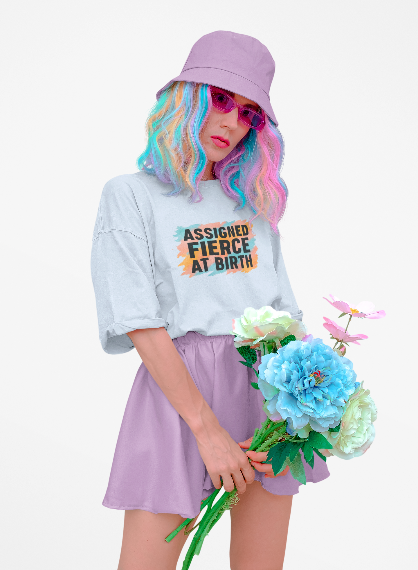 Fierce Birth Unisex Softstyle T-Shirt | LGBTQ+ Pride Statement Tee product thumbnail image Fierce Birth Unisex Softstyle T-Shirt | LGBTQ+ Pride Statement Tee product thumbnail image