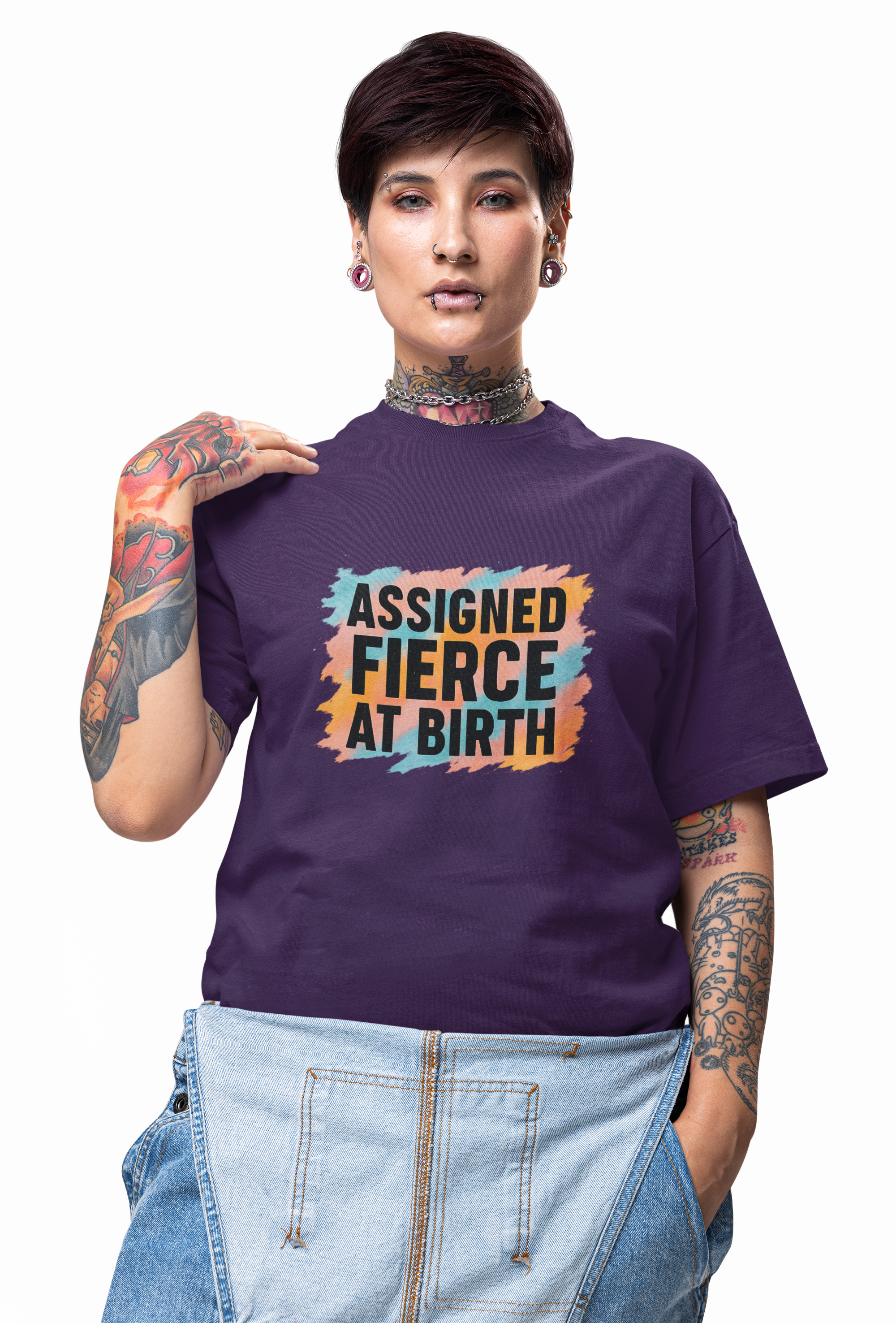 Fierce Birth Unisex Softstyle T-Shirt | LGBTQ+ Pride Statement Tee product thumbnail image