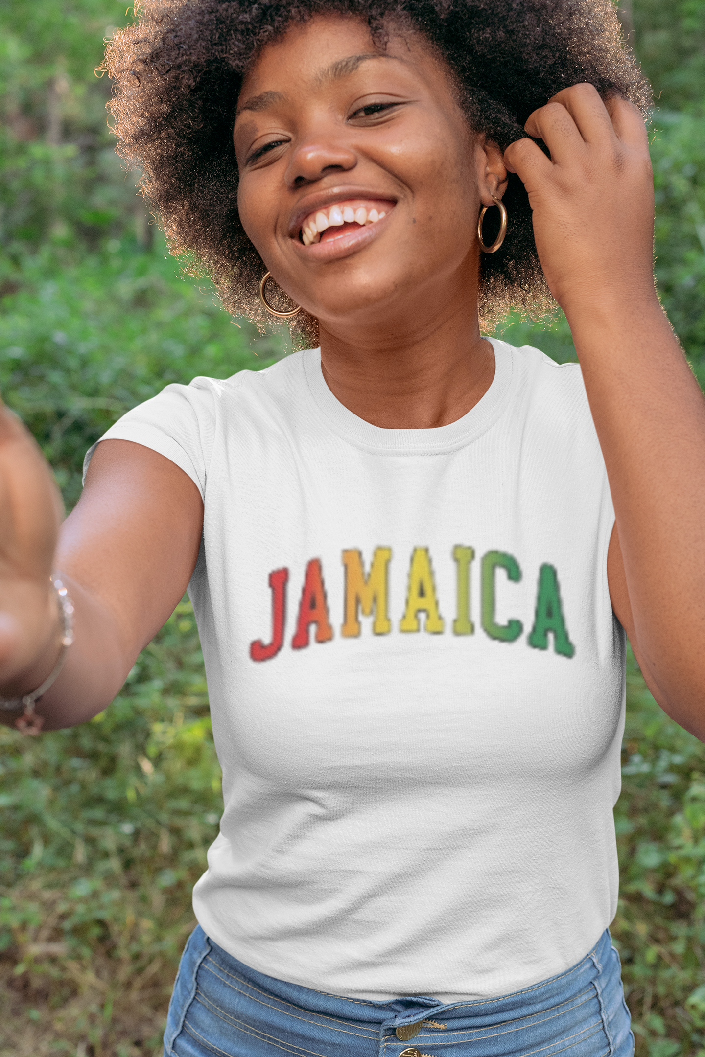 Jamaica Unisex Heavy Cotton Tee, Casual Summer Shirt, Travel Souvenir, Vibe Tee, Music Festival Attire, Beachwear product thumbnail image